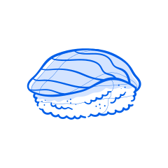 Here's a caption for the image: nigiri sushi, a japanese food staple.