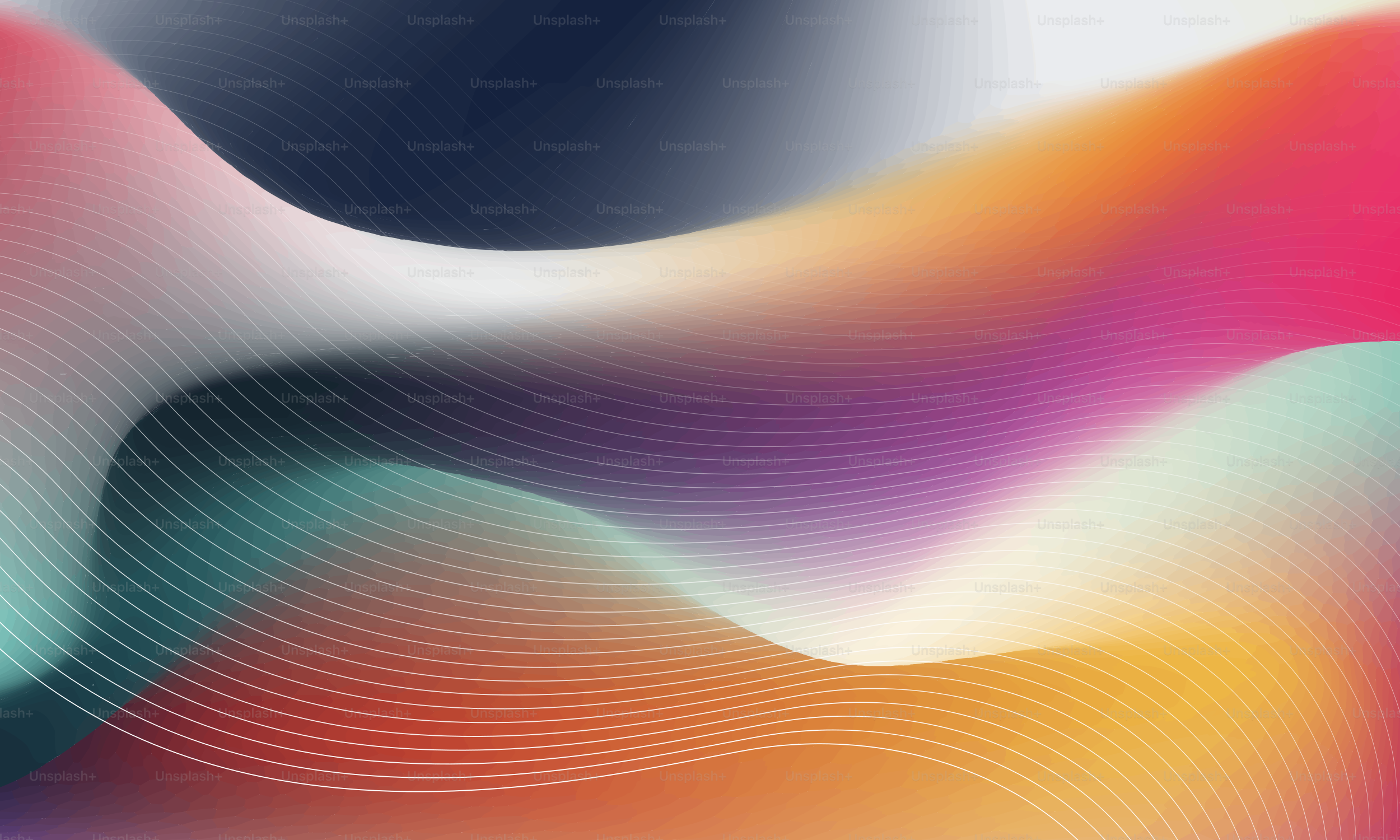 Abstract, wavy background with colorful gradient patterns.