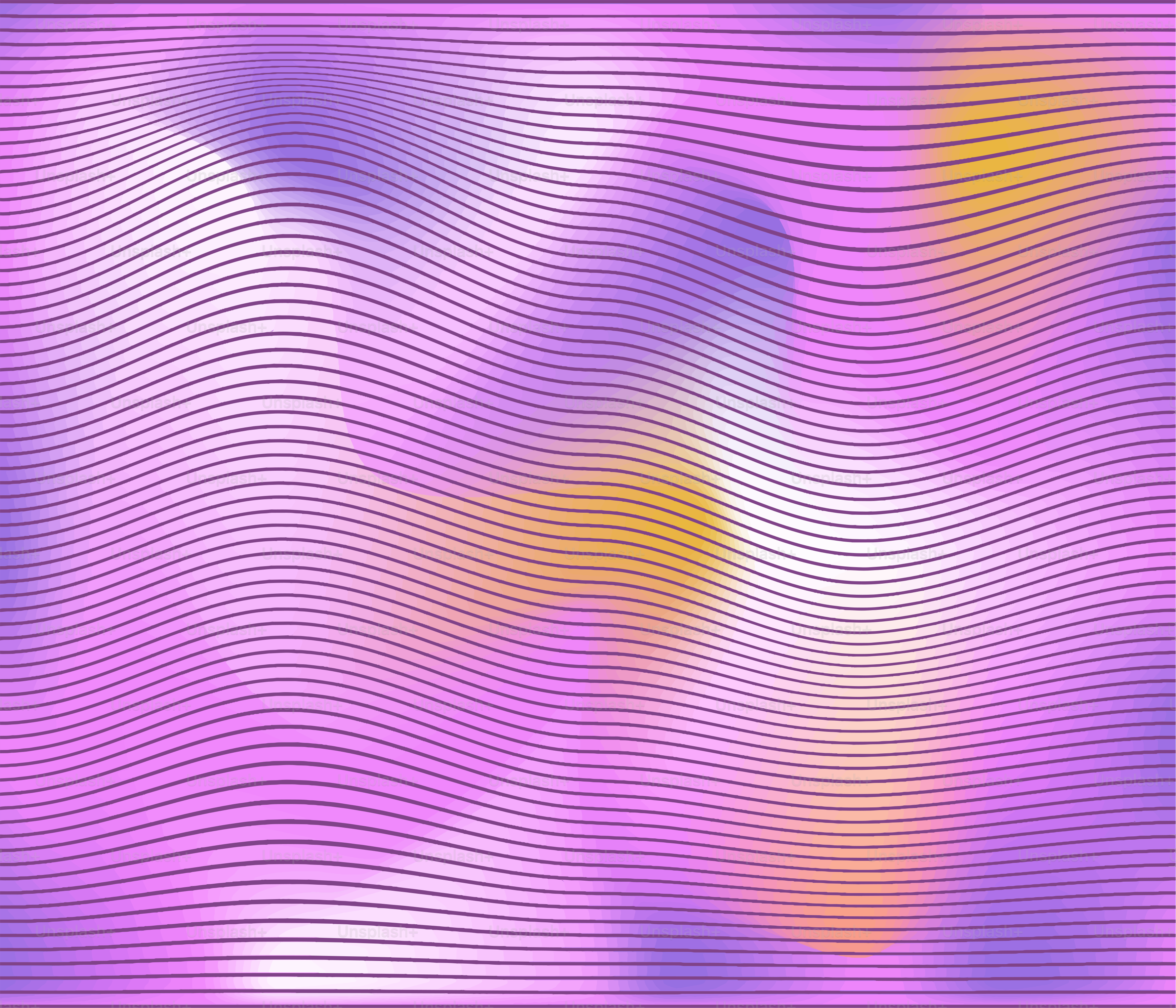 Fondo morado y naranja con líneas onduladas.