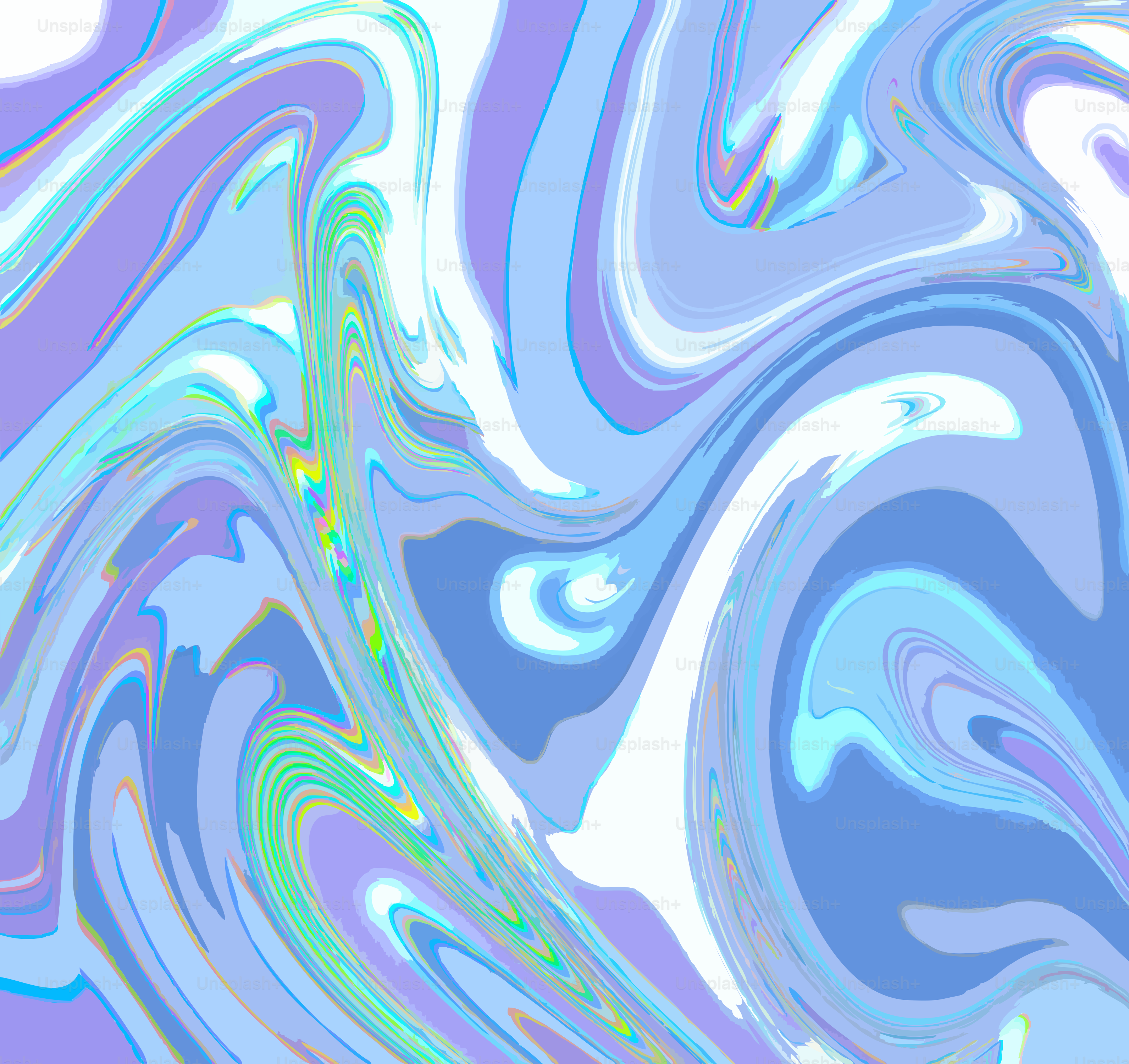 Swirling blue, white, and purple abstract design.