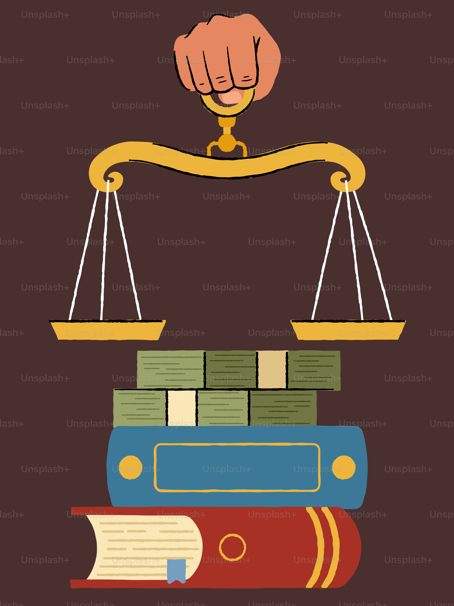 Money weighs more than books on a scale.