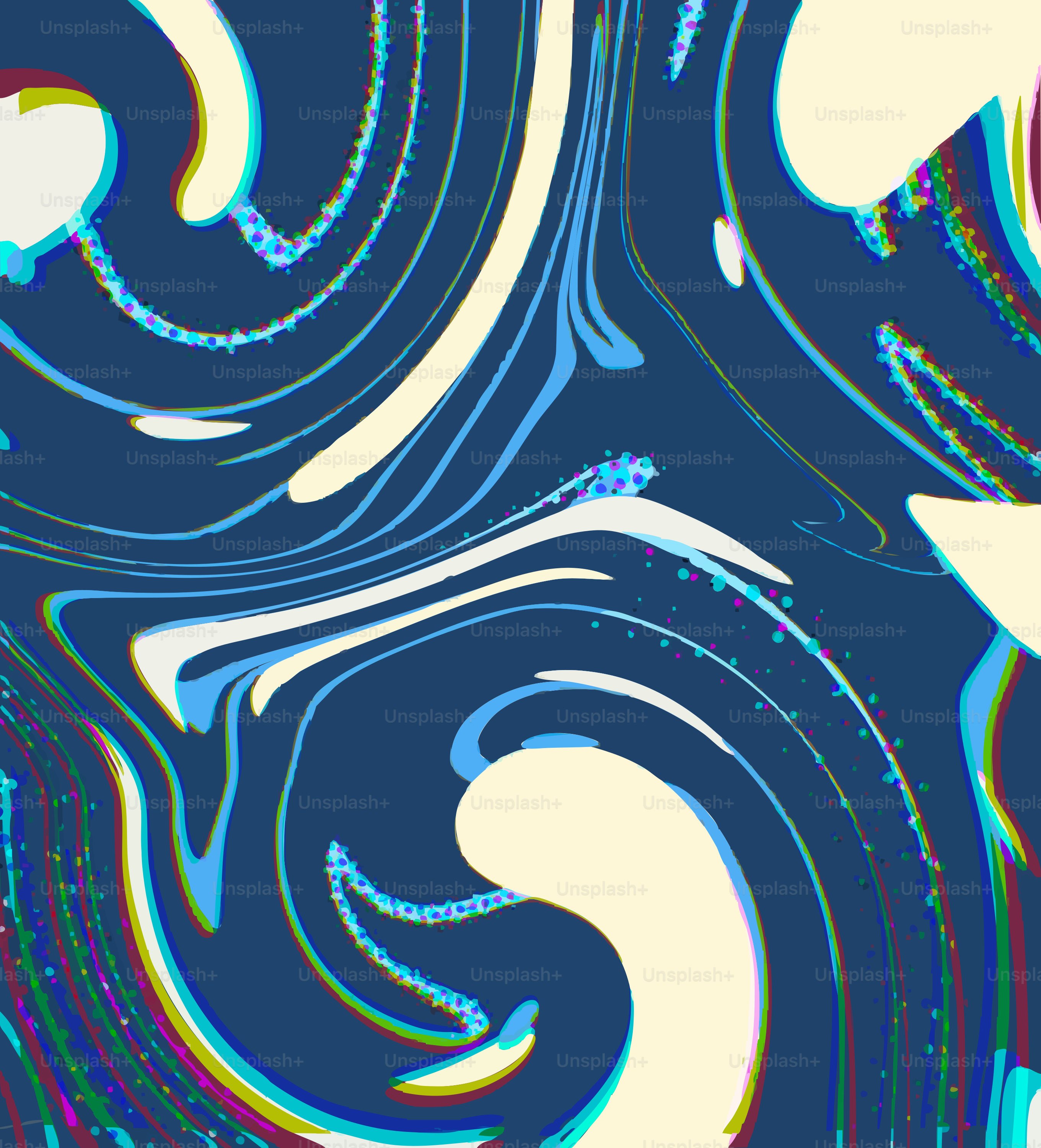 Remolinos abstractos de azul claro, blanco y azul oscuro. vector ...