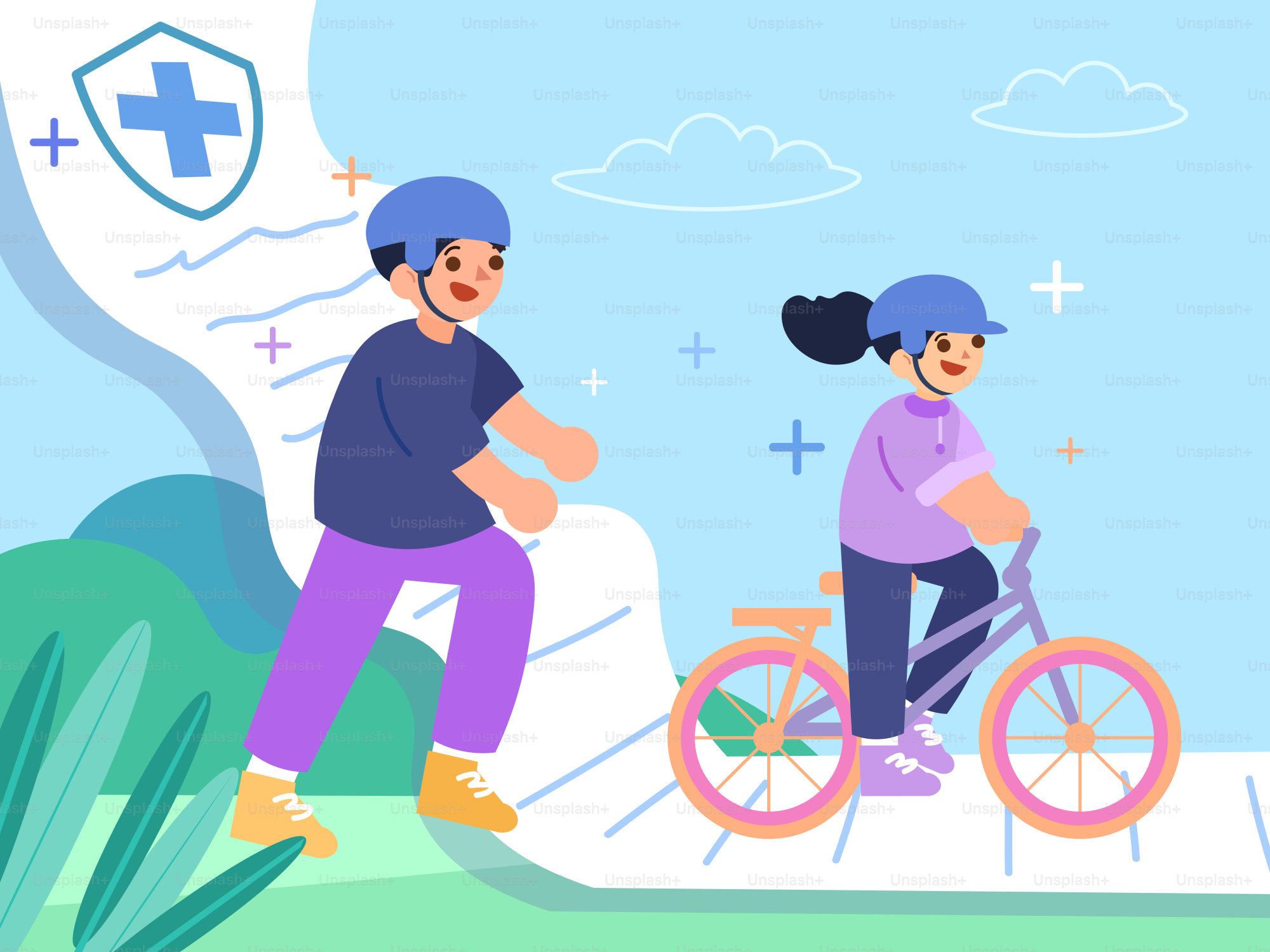 Gesunde Kinder genießen Sport und Spaß!