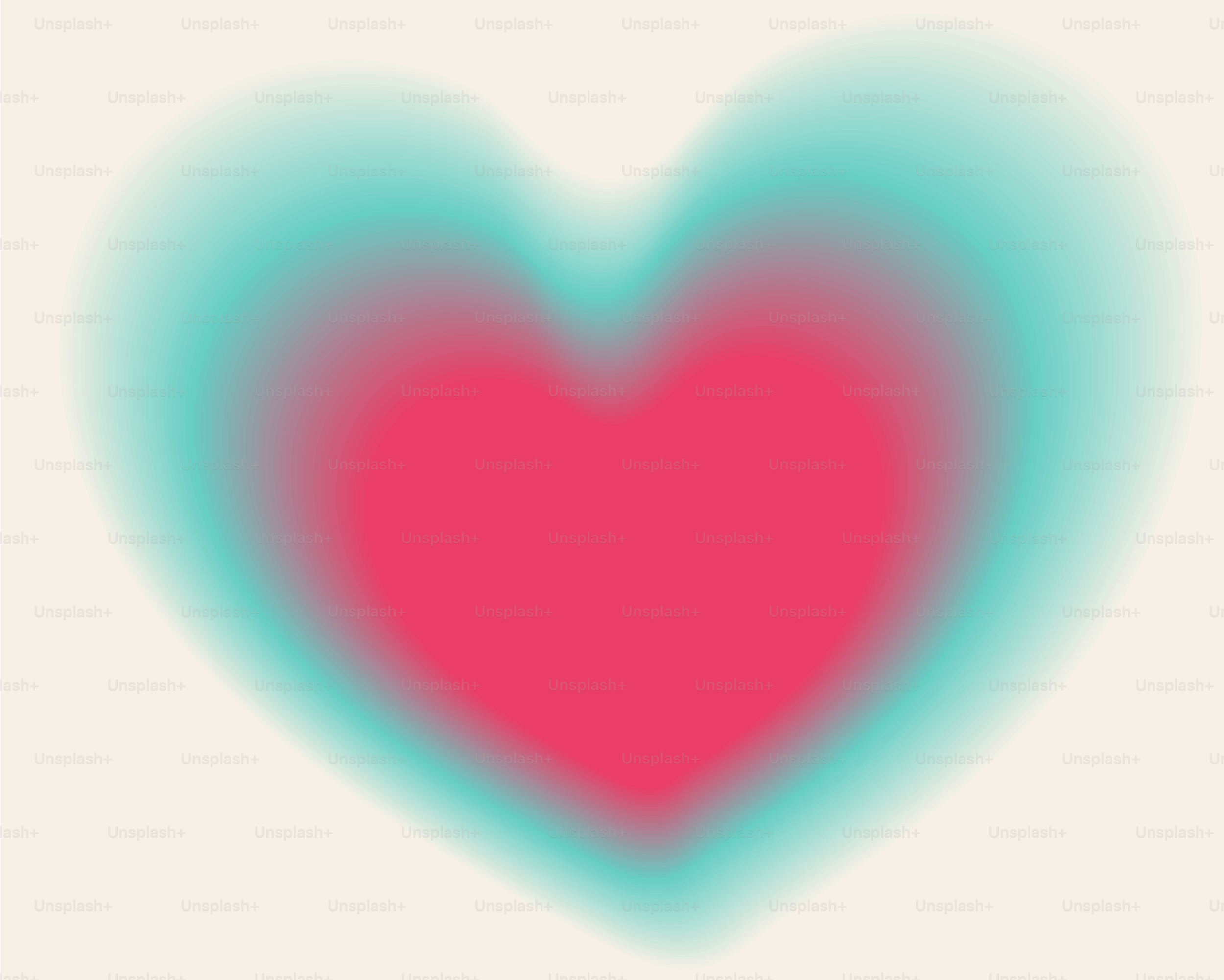 Ein verschwommenes Herz mit sanften Farben.