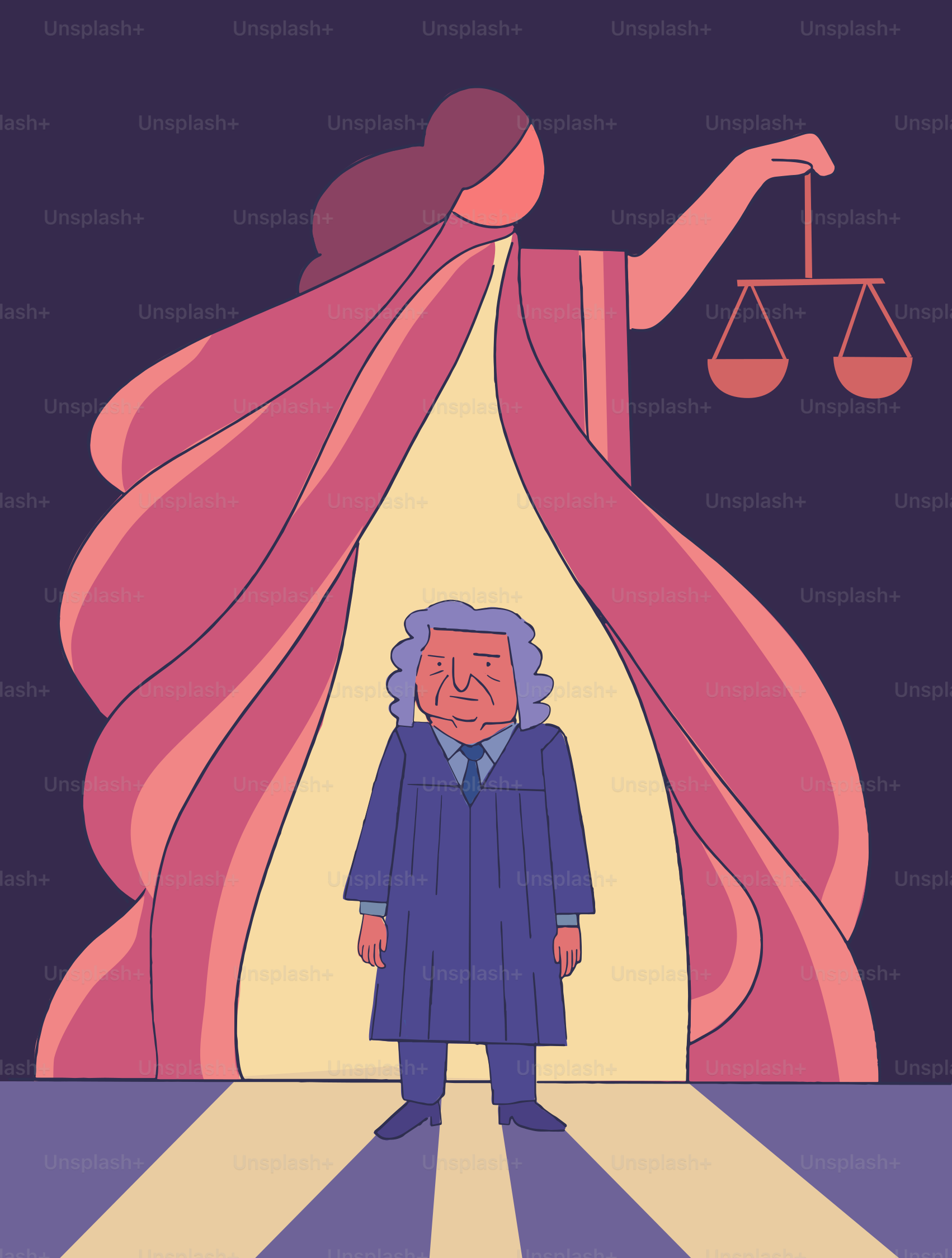 Dame juge veille sur un juge.