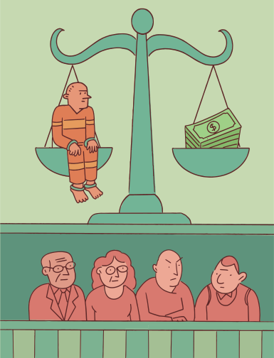Justice favors money over a human.