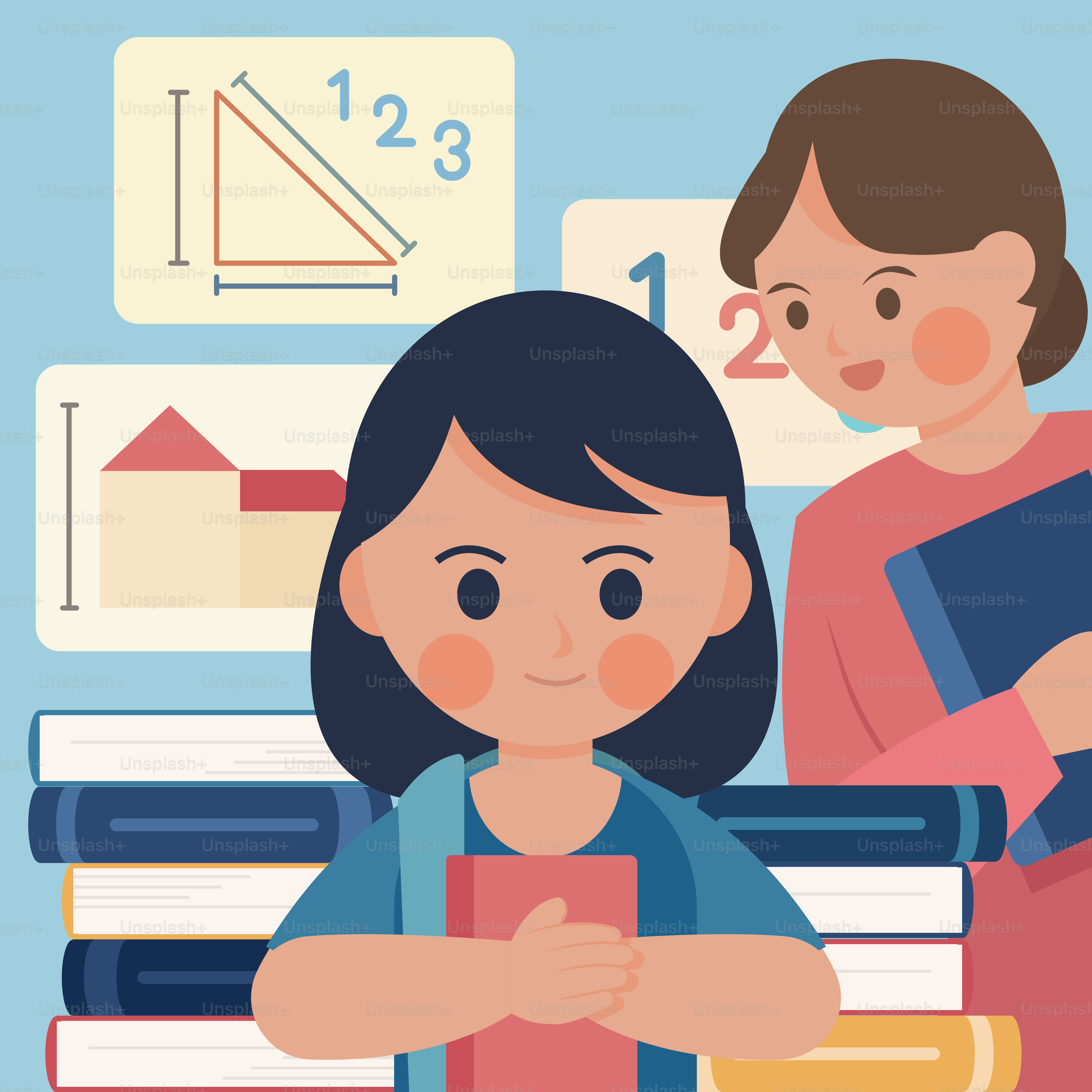 A student learns with teacher's help. vector – Education Image on Unsplash