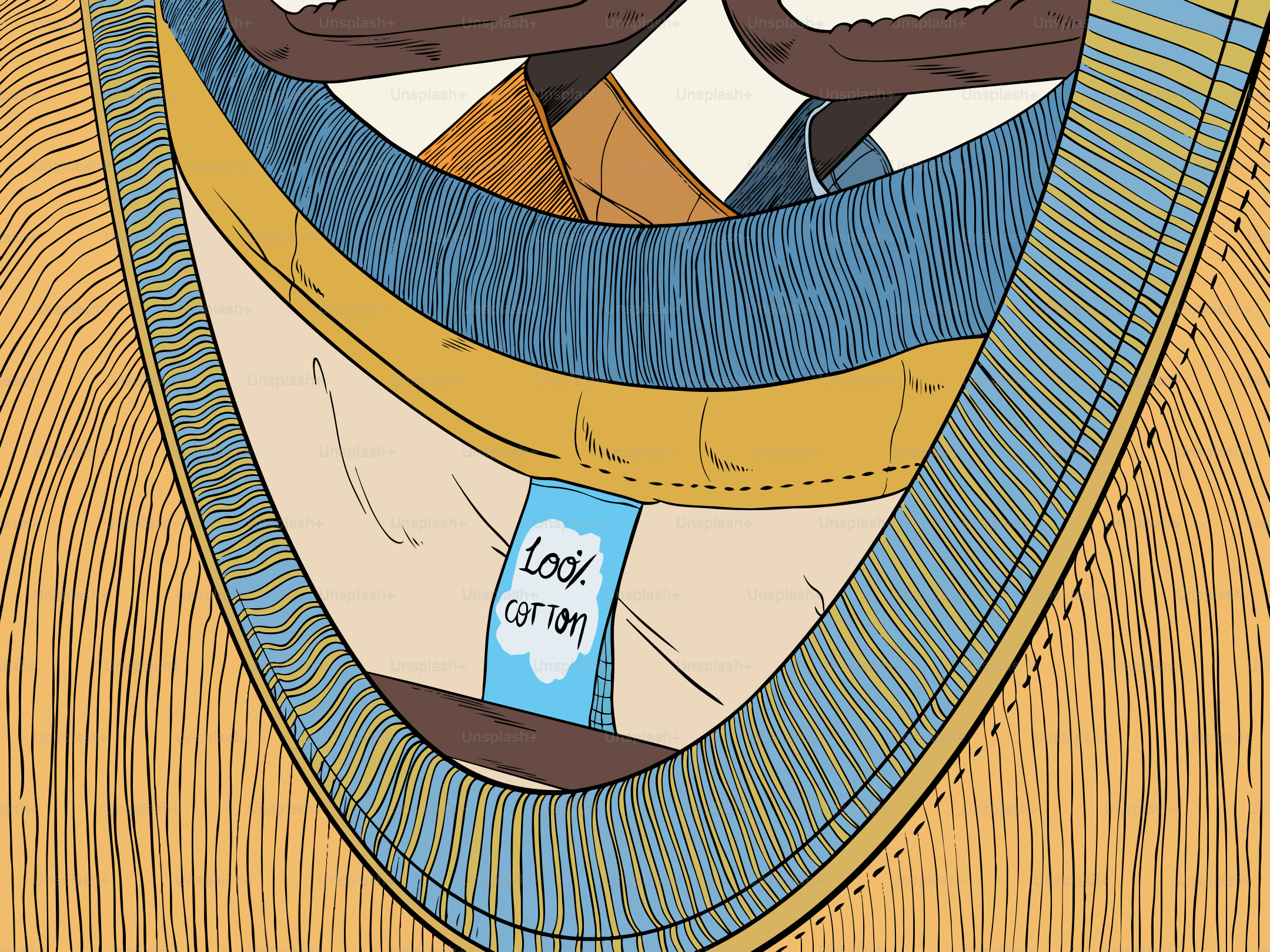 Im Inneren eines Kleidungsstücks befindet sich ein "Look Cotton"-Etikett.