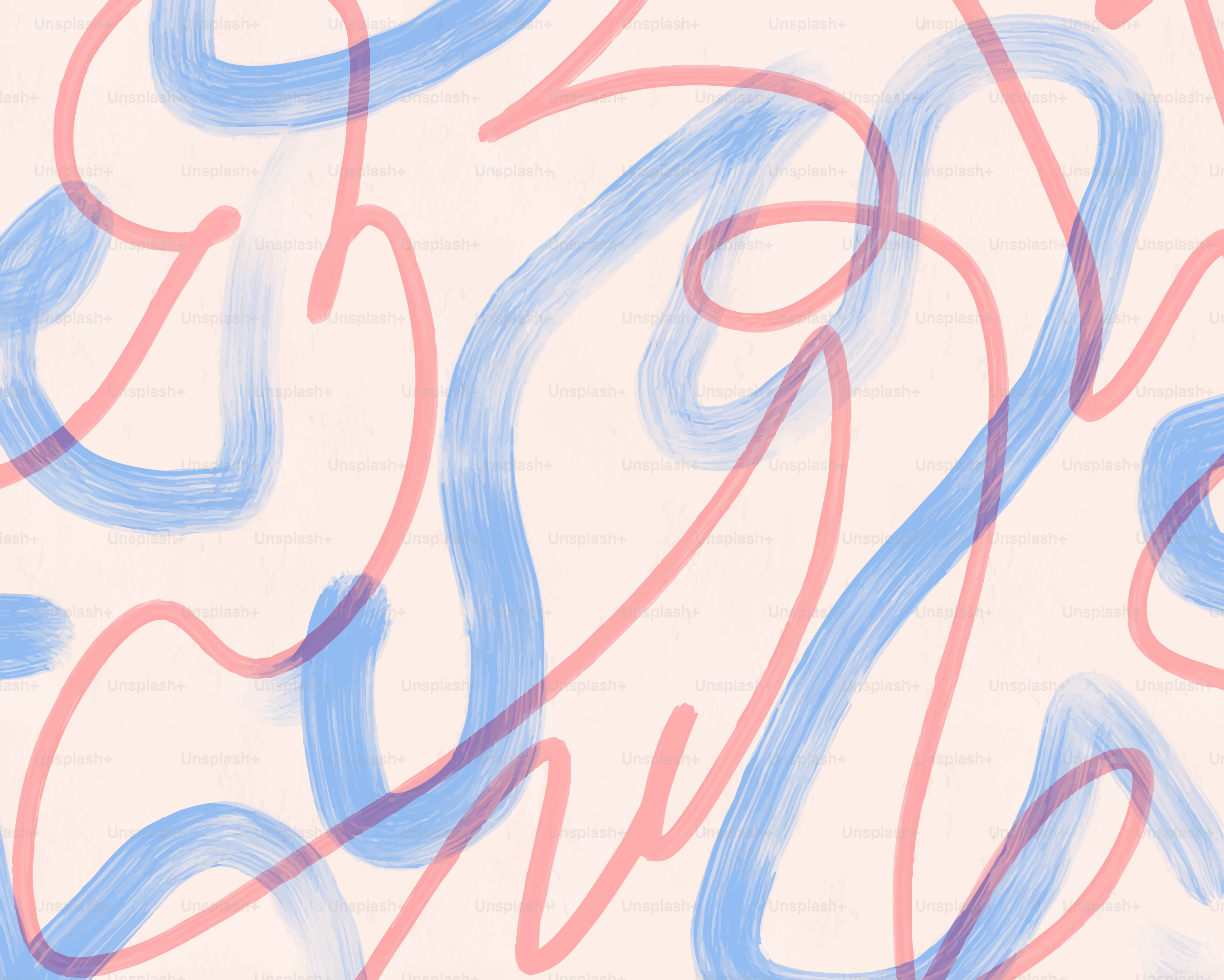 Blue and pink lines intertwine over a light background.