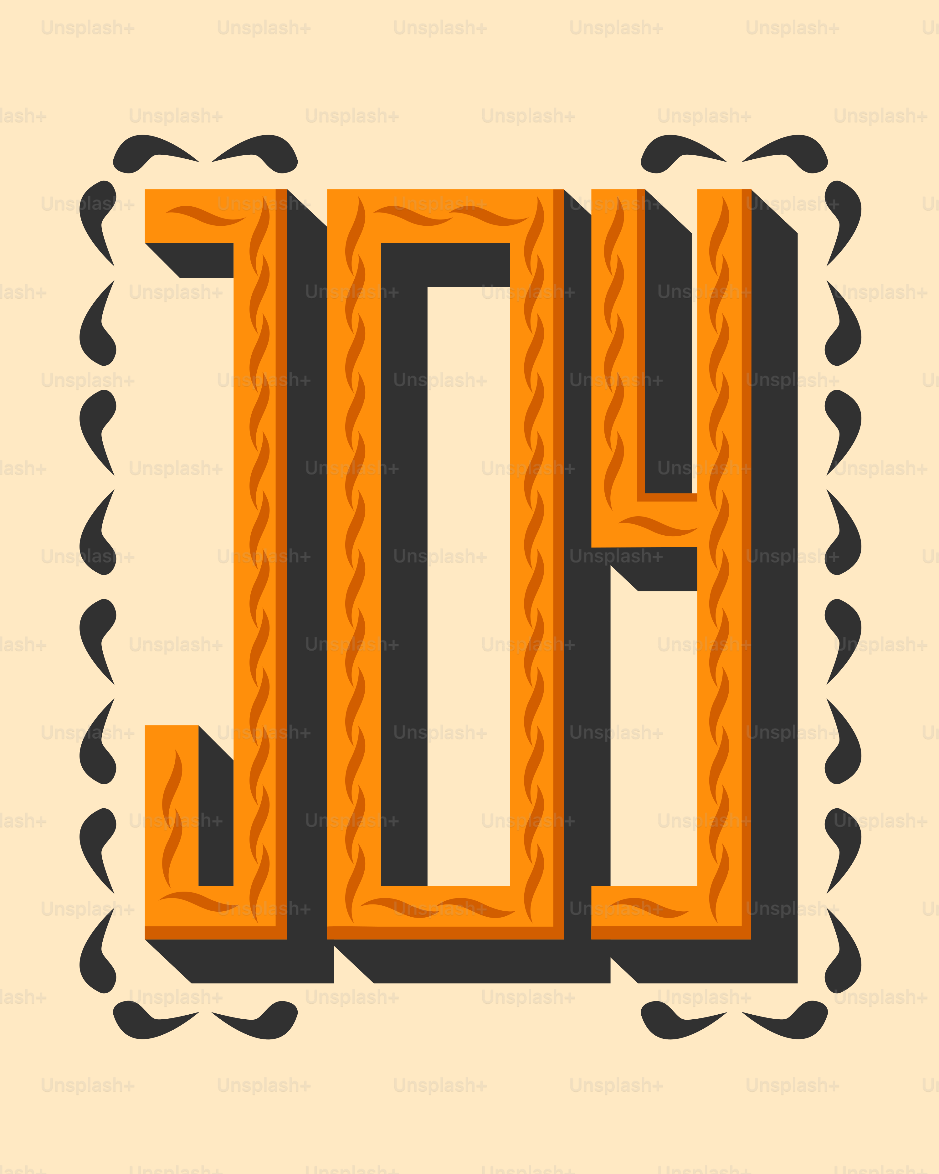 The word joy is displayed in bright orange.