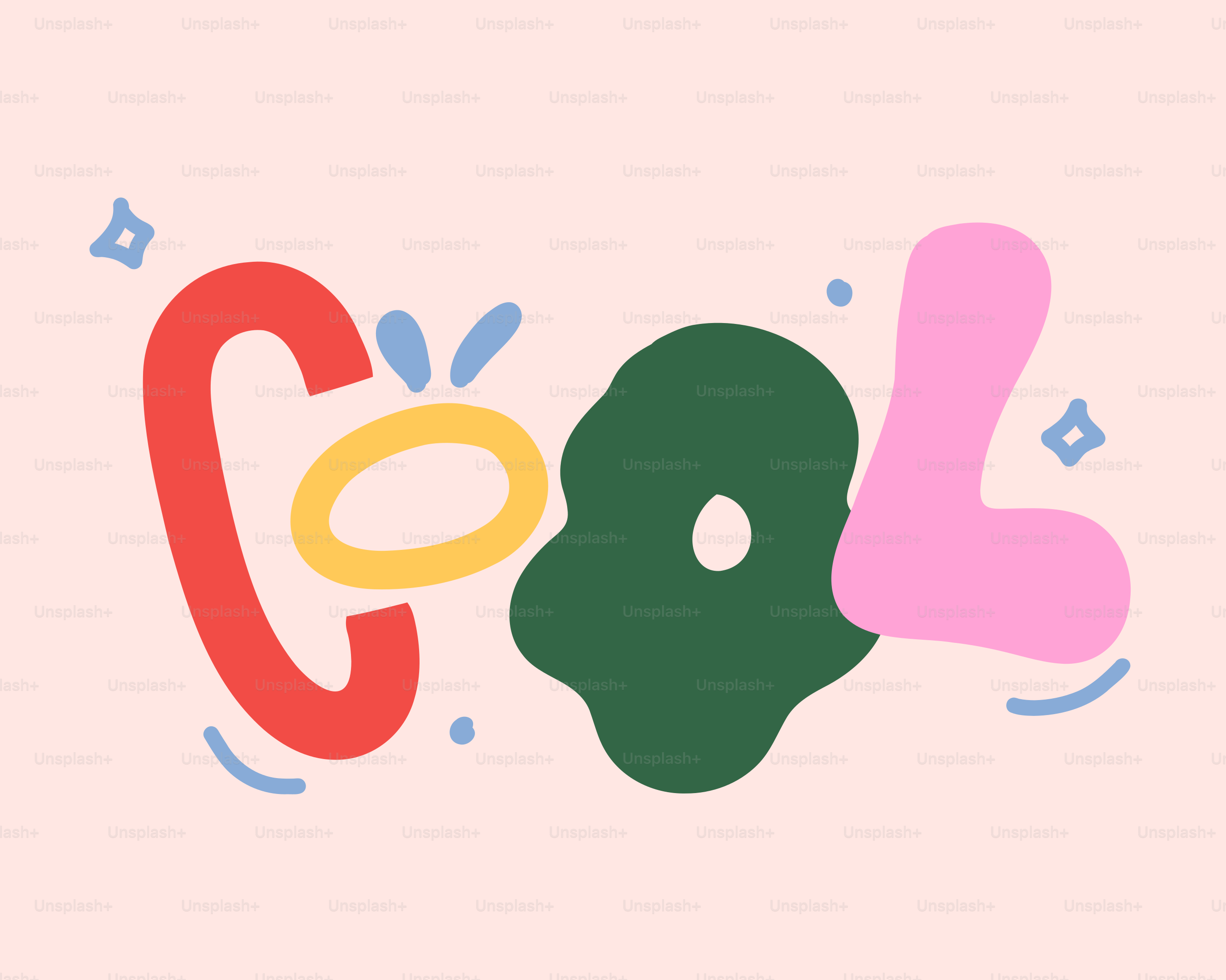 The image says "cool" with colorful letters.