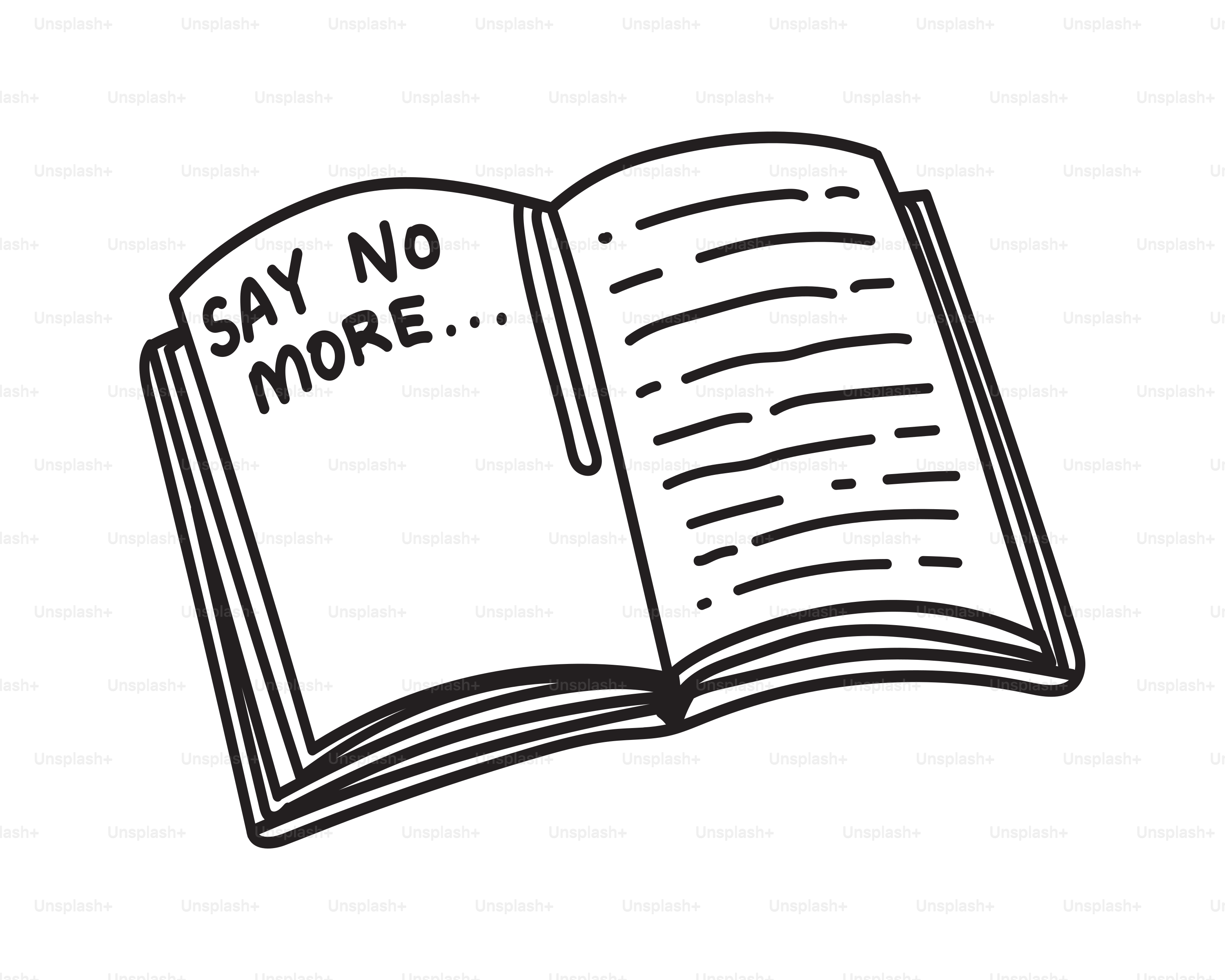 Ein Buch mit den Worten "Sag nichts mehr..."