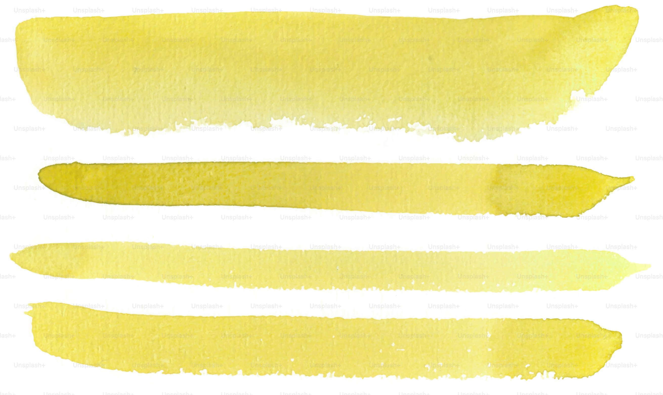 Gelbe Aquarellpinselstriche werden gezeigt.