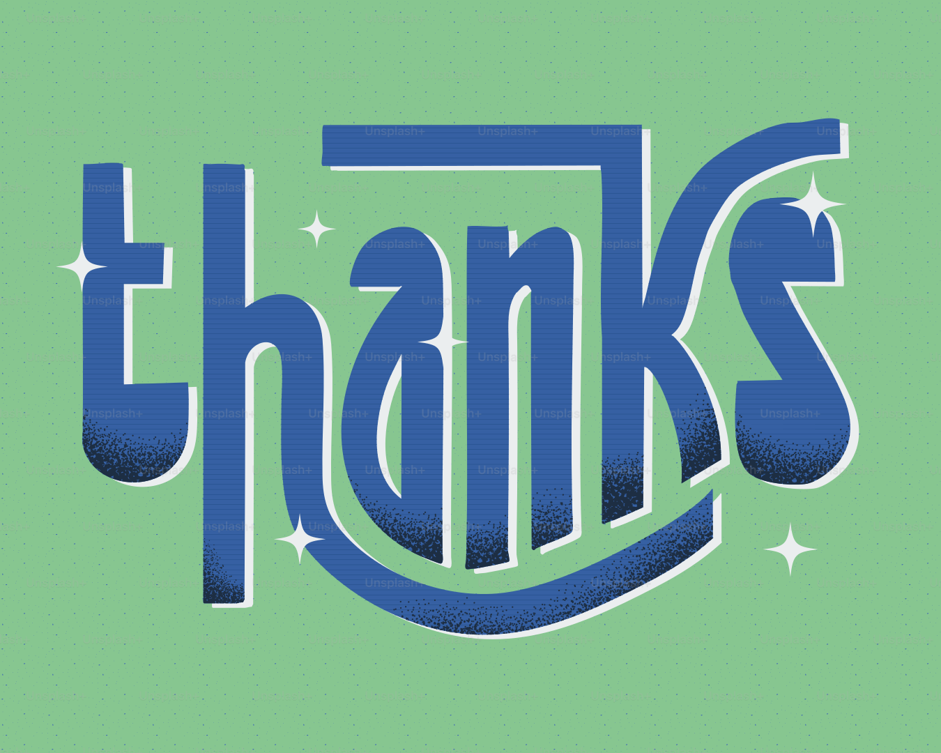 The image says "thanks" with a decorative font.