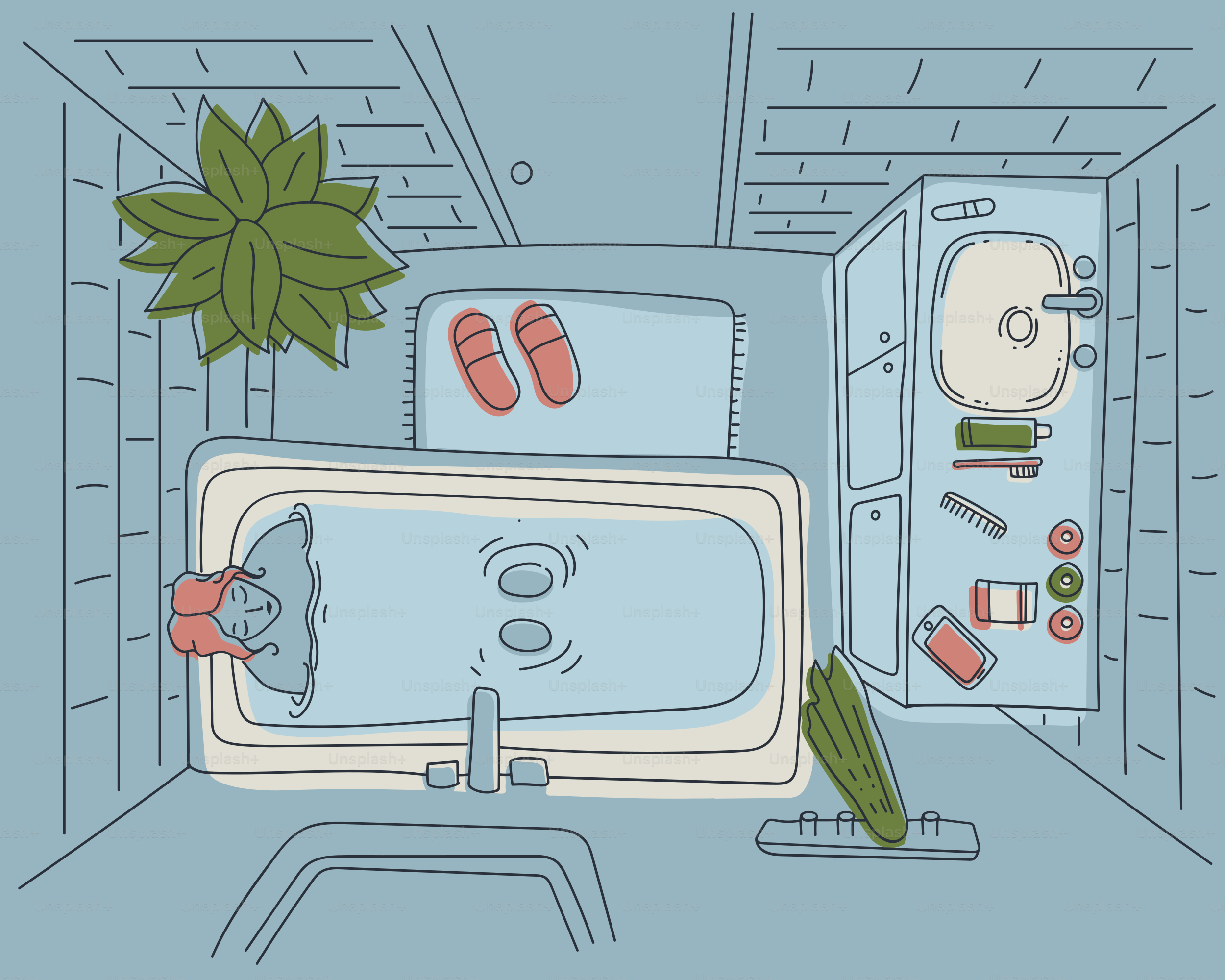 Una donna si rilassa in una vasca da bagno lussuosa e accogliente.