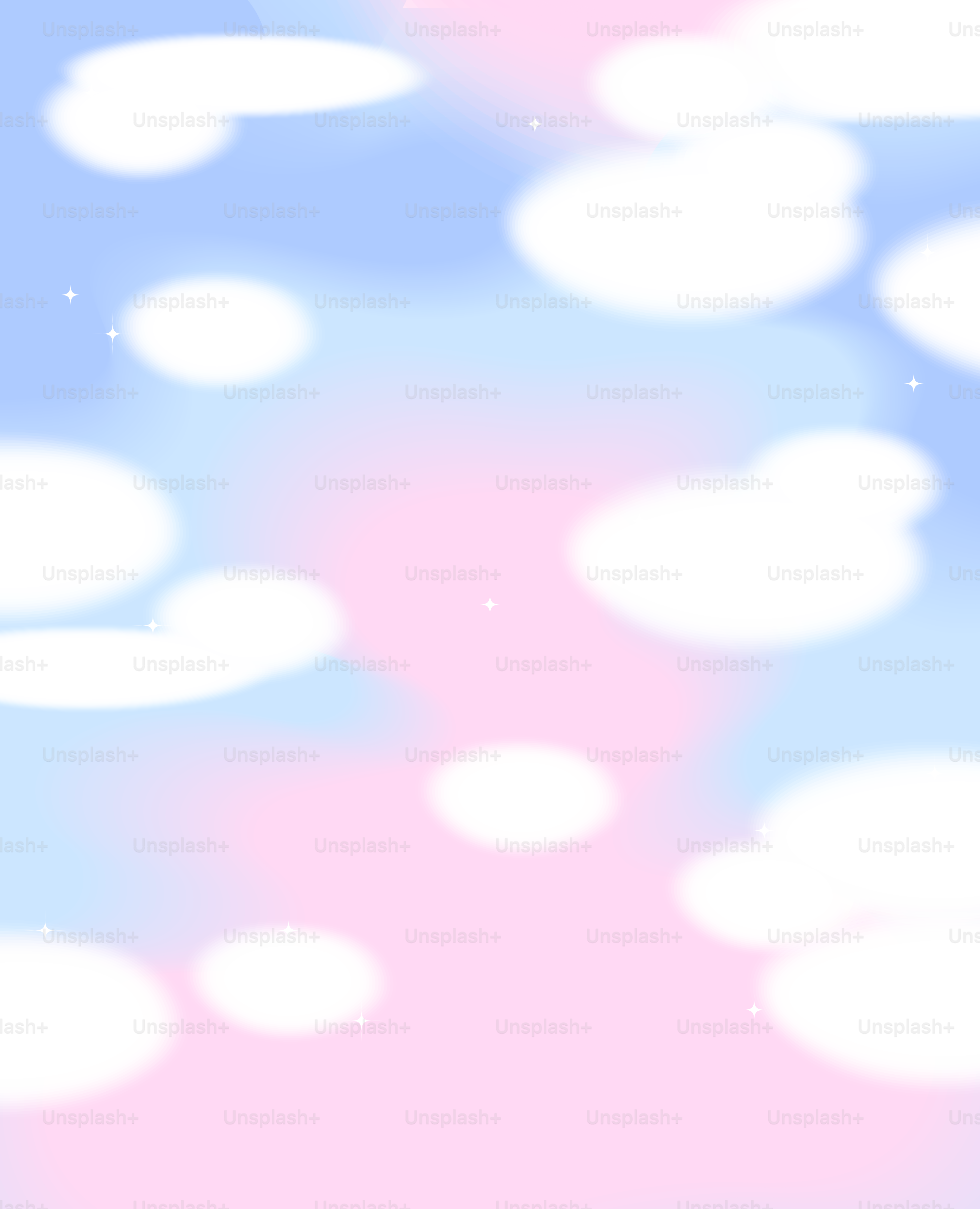 Un ciel rêveur avec de doux nuages et des couleurs pastel.