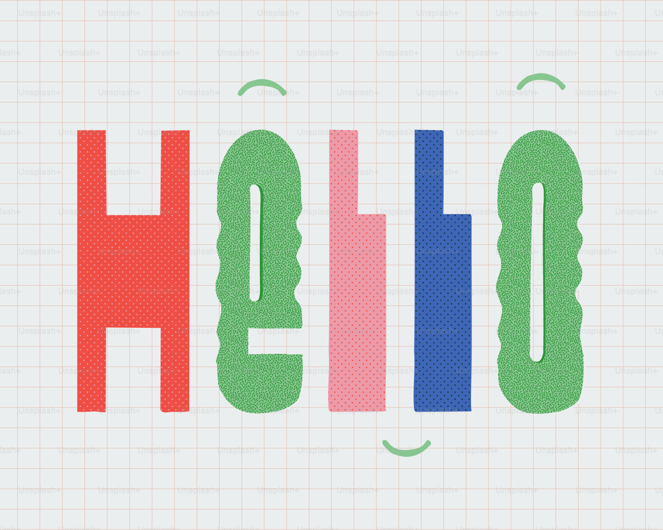 The image says "hello" in a playful font.