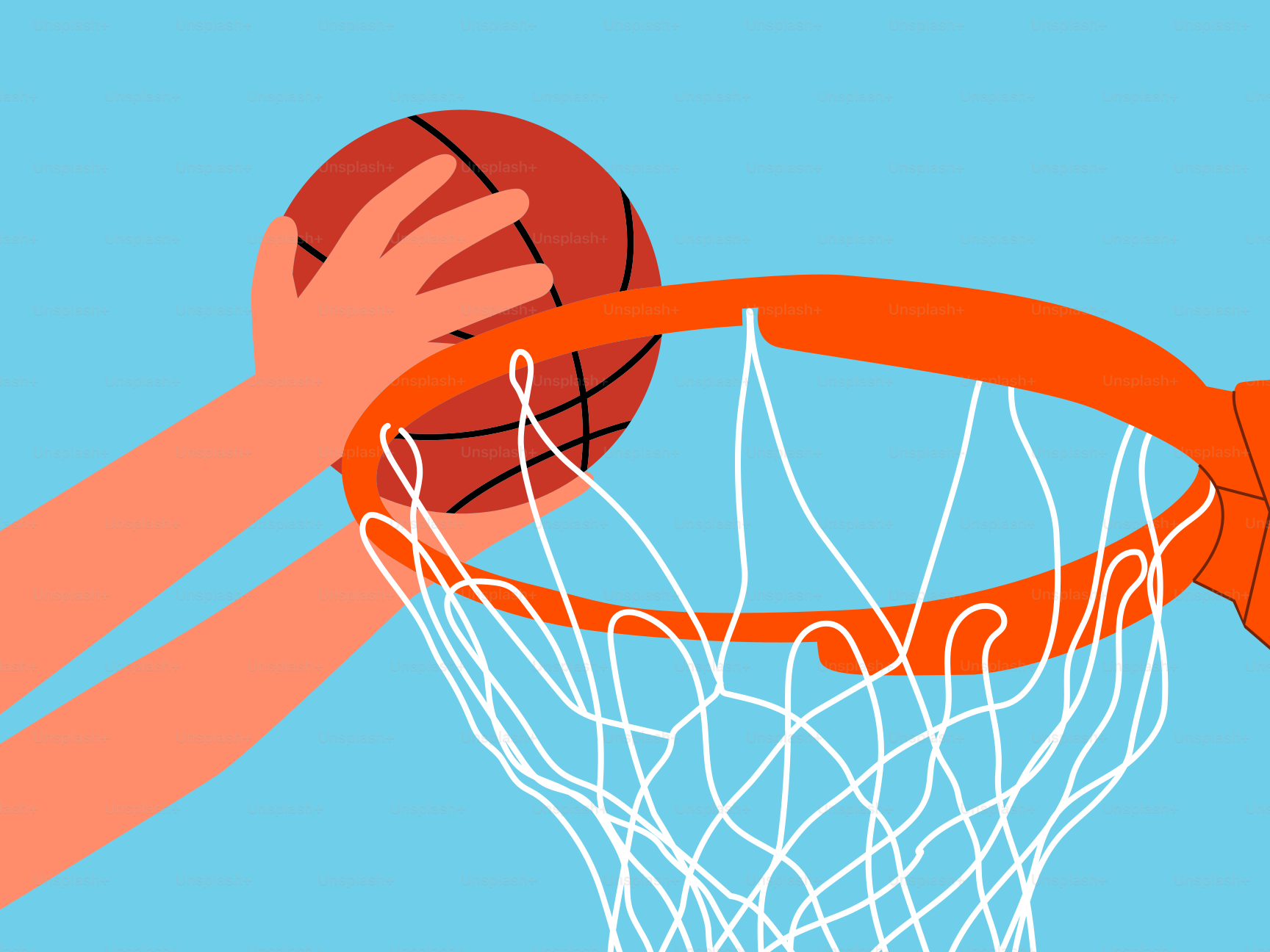 A basketball is being shot into the net.