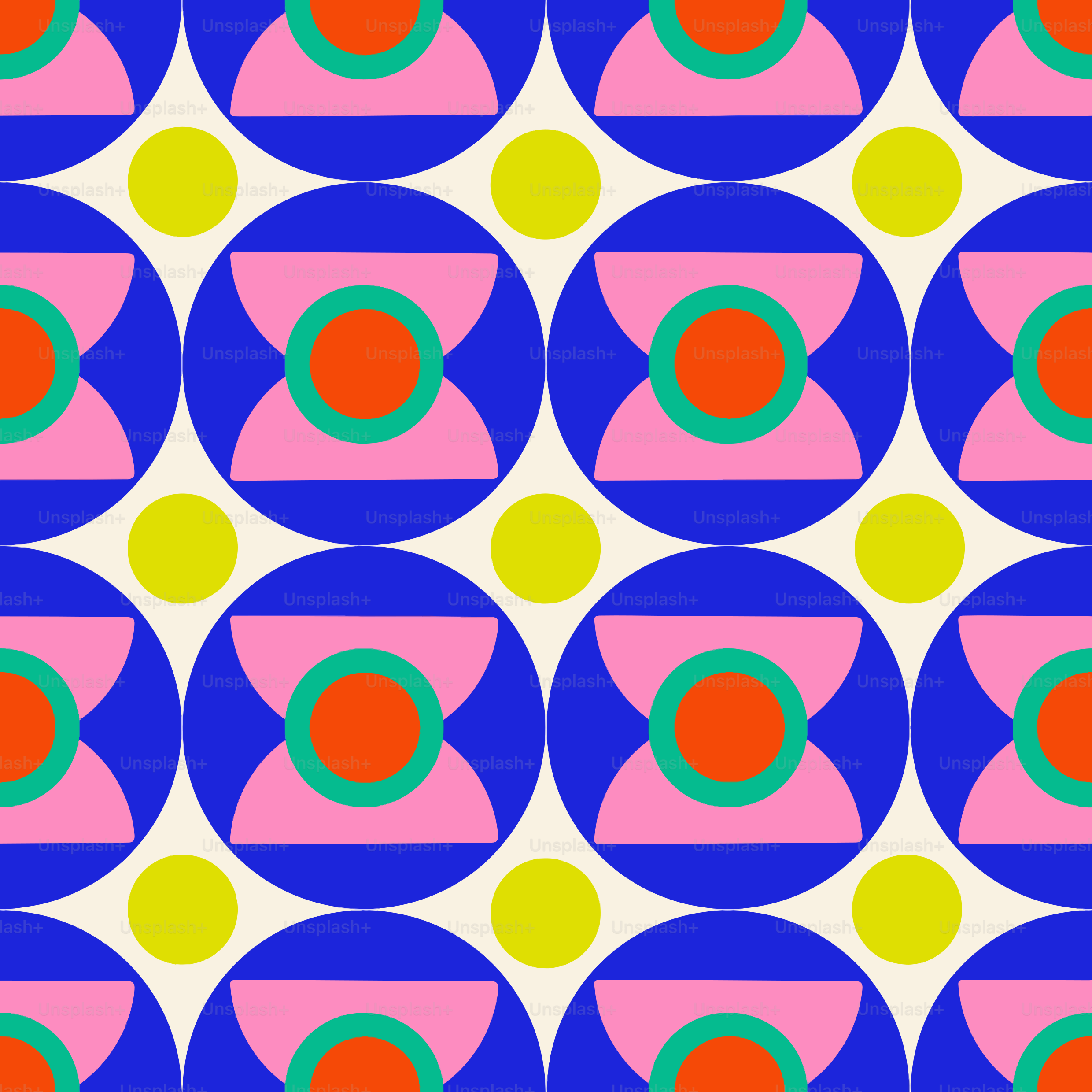 Ein buntes, geometrisches Muster aus Kreisen