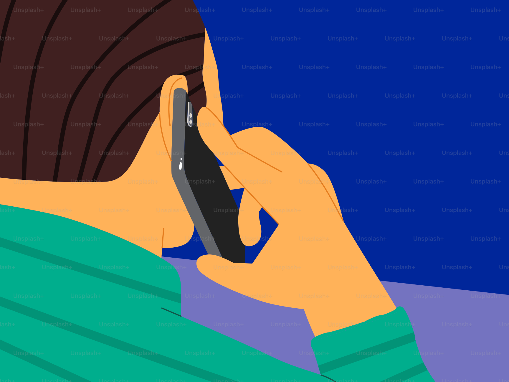 A person is talking on the phone.