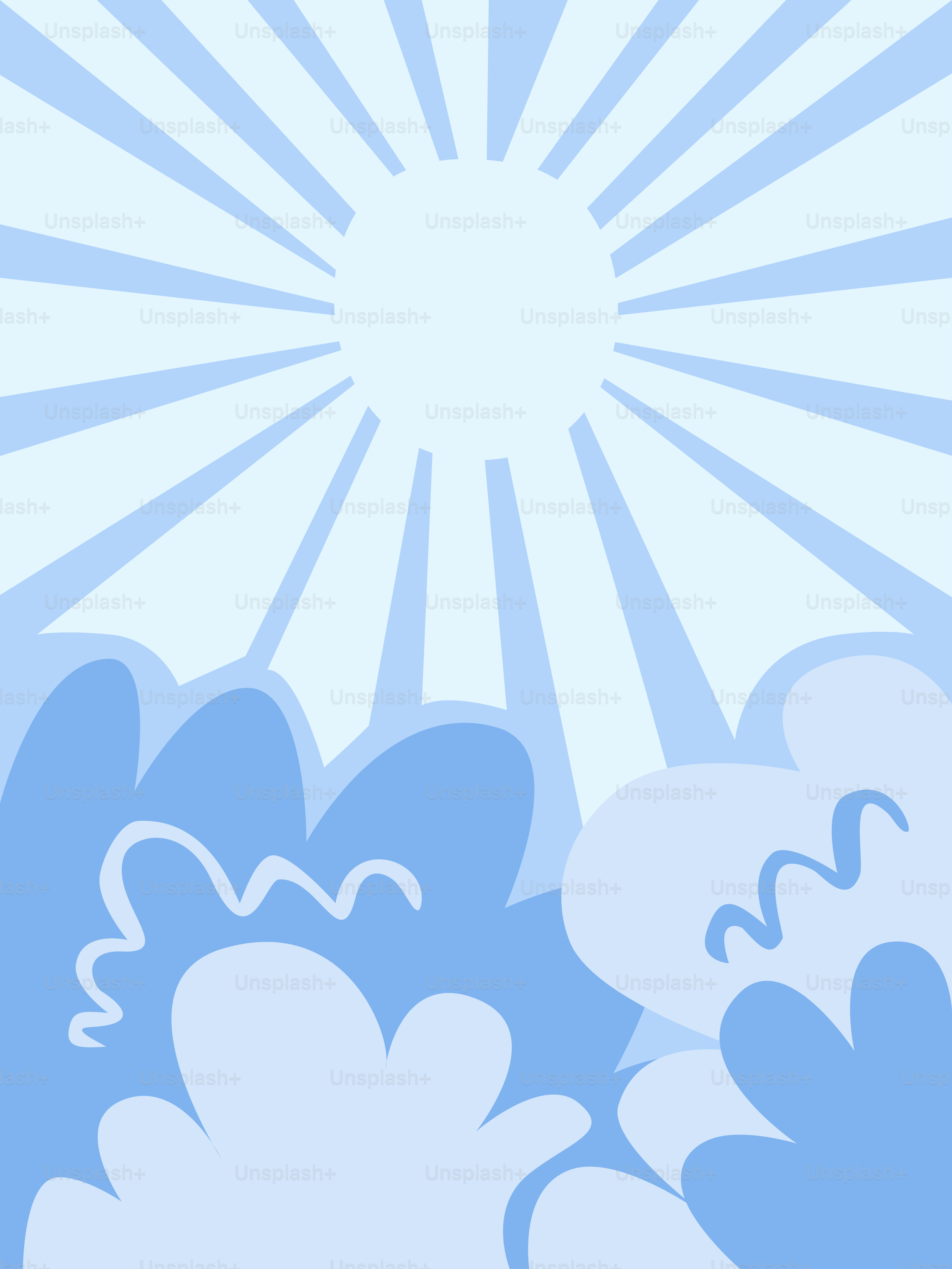 El sol brilla sobre nubes esponjosas.