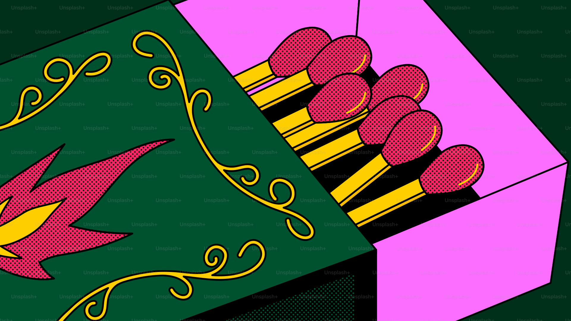 Eine Streichholzschachtel voller Streichhölzer ist zu sehen.