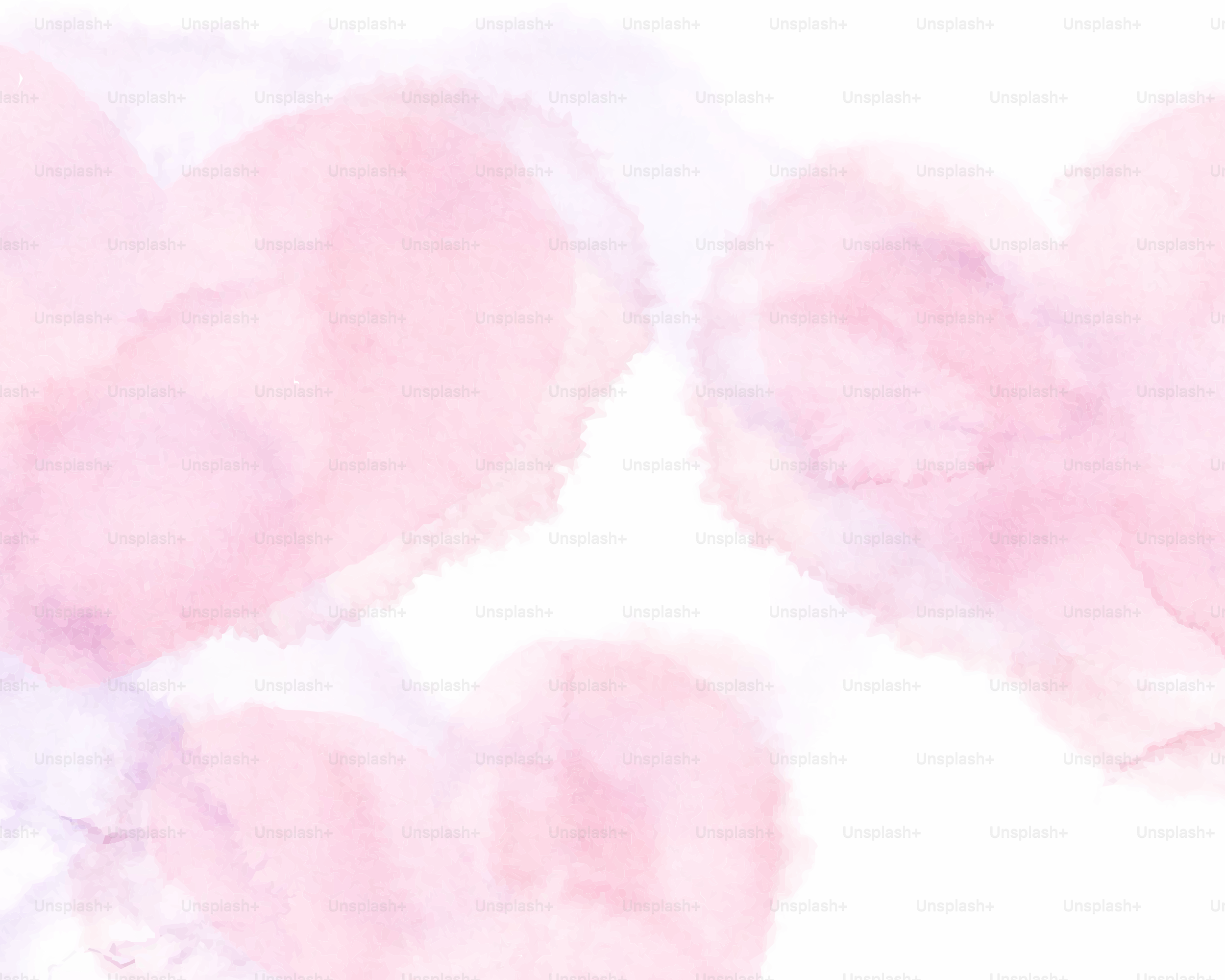 Watercolor hearts float on a white background.