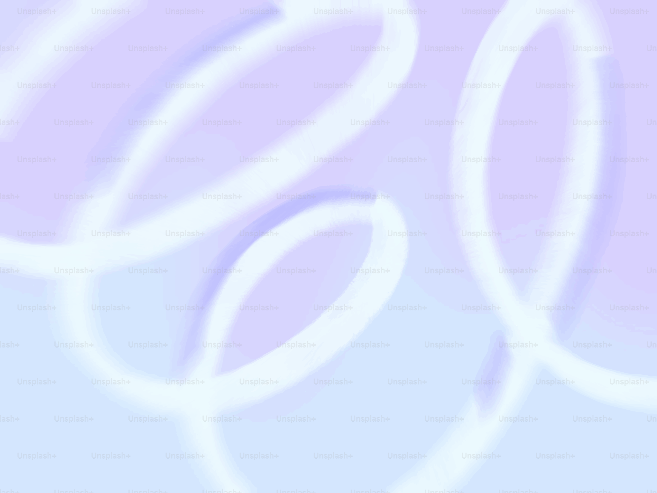 Des lignes blanches tourbillonnent sur un fond violet doux.