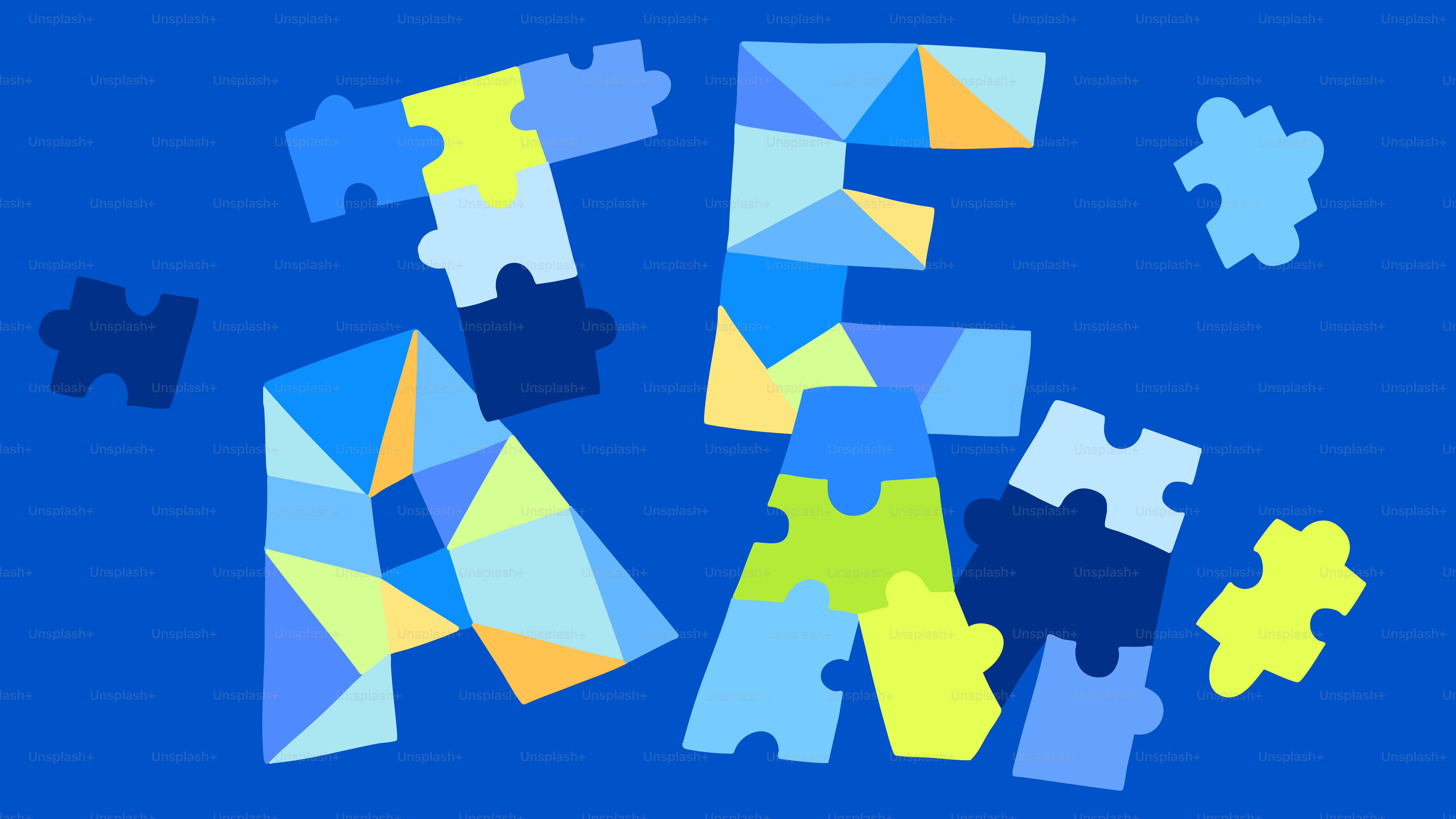 Puzzle pieces spell out "team."