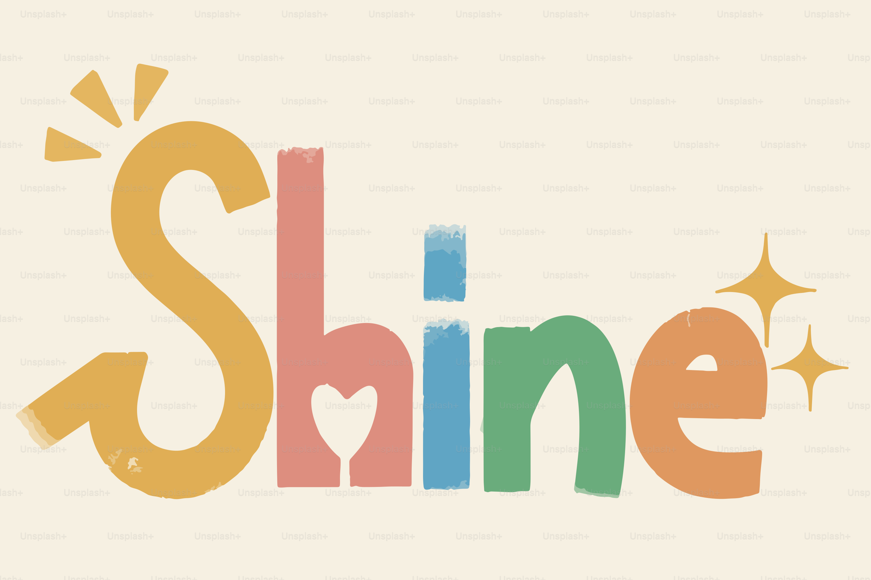 The word "shine" is written in colorful letters.