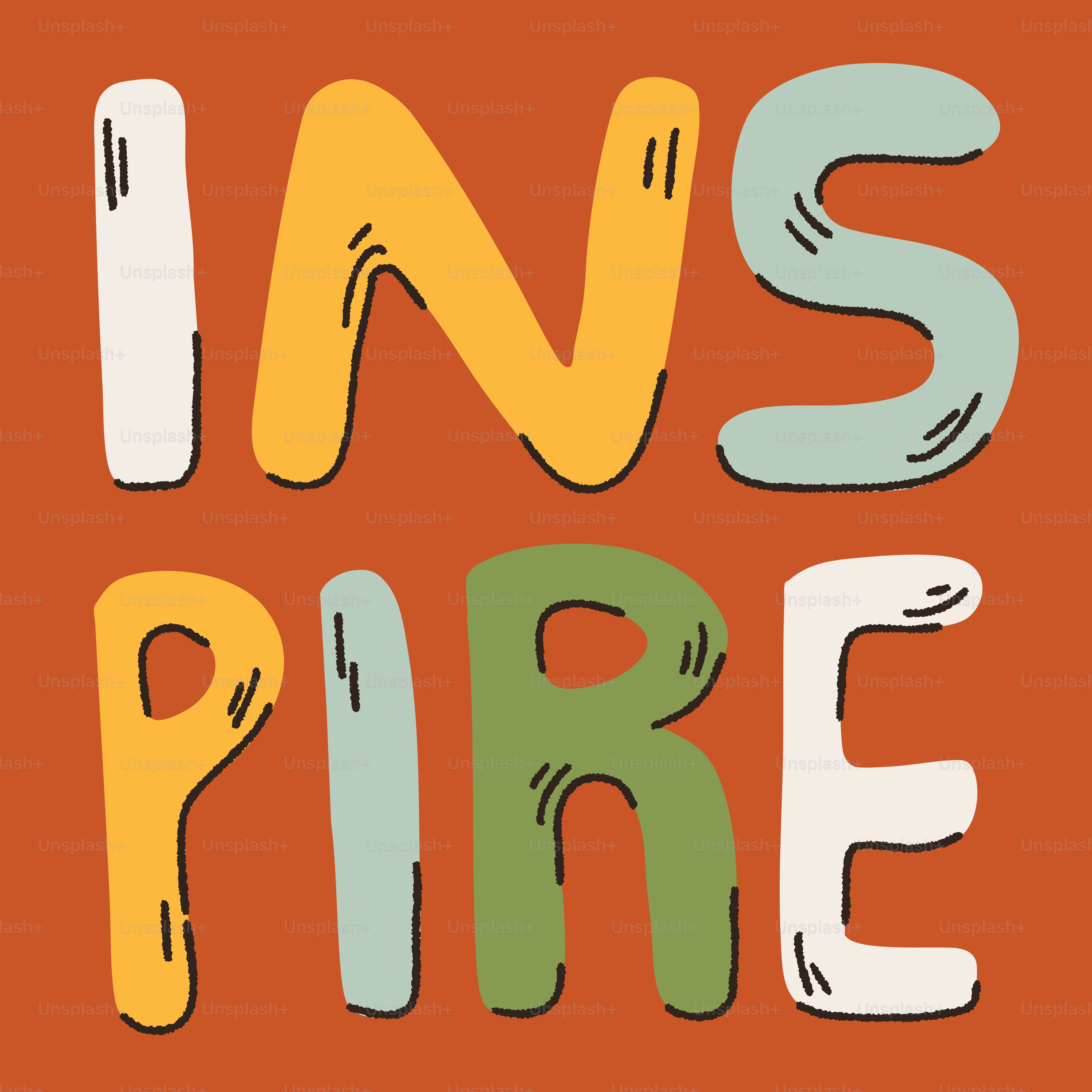 The image says "inspire" in colorful letters.