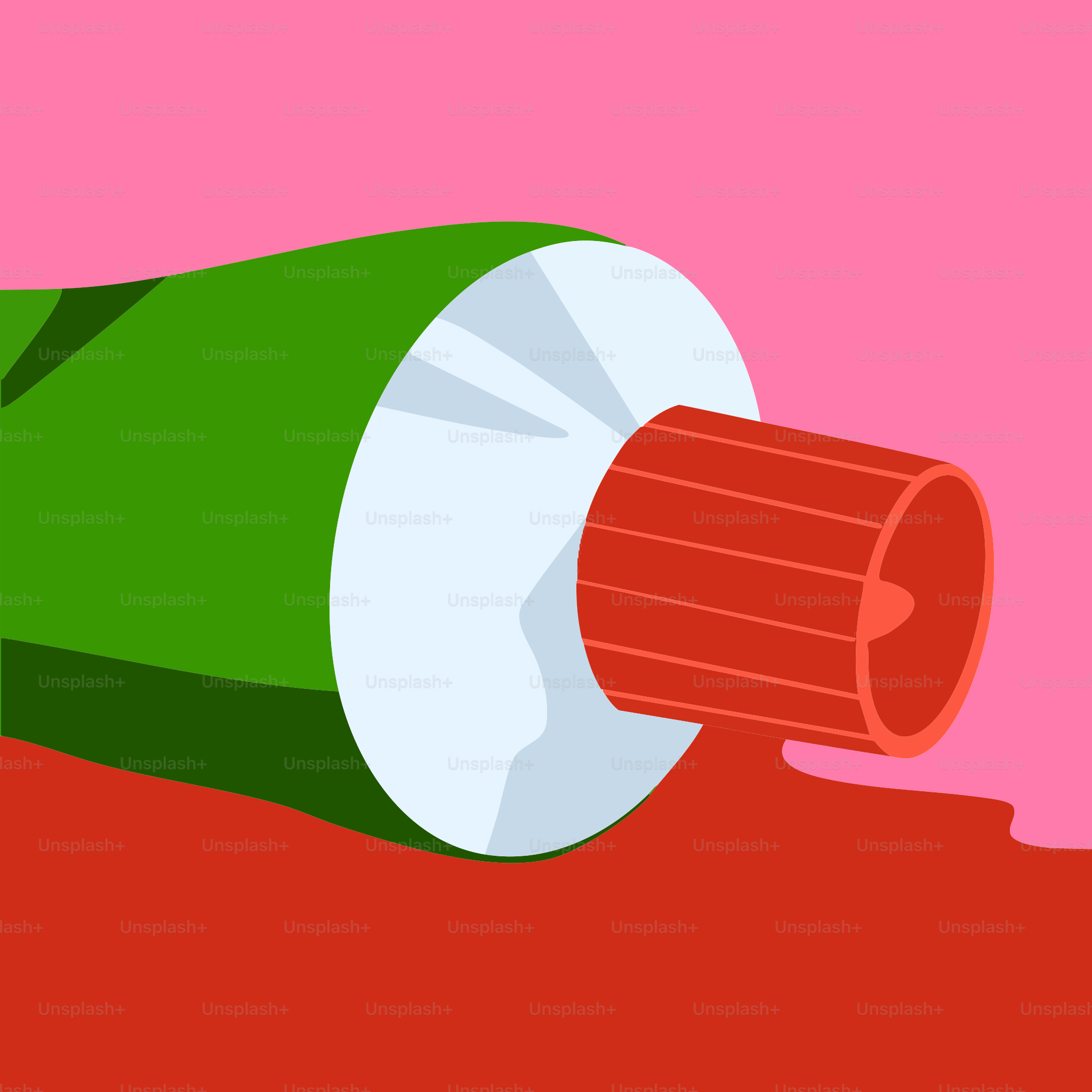 A tube of paint is squeezed out.