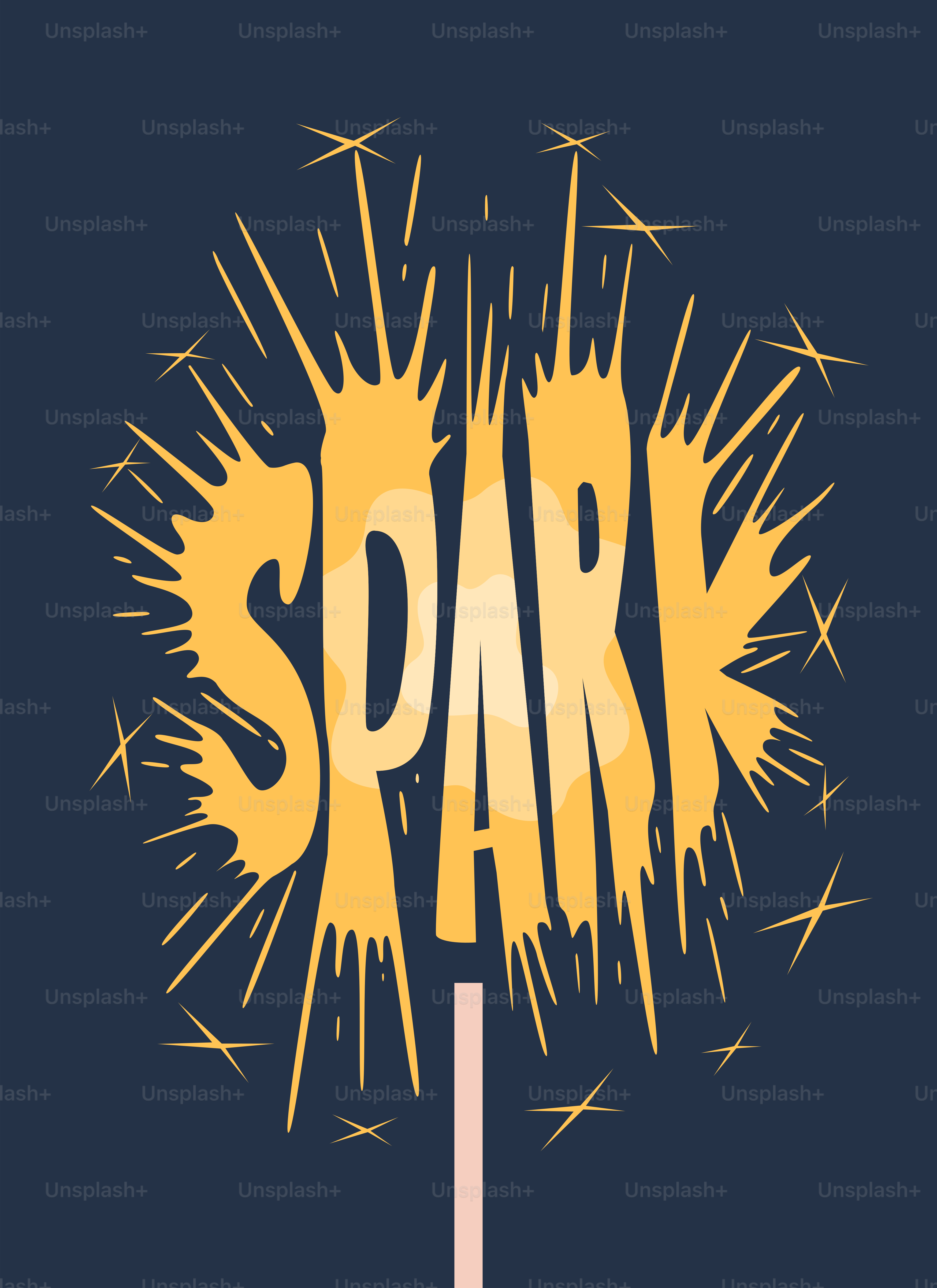 A sparkler ignites, creating sparks of light.