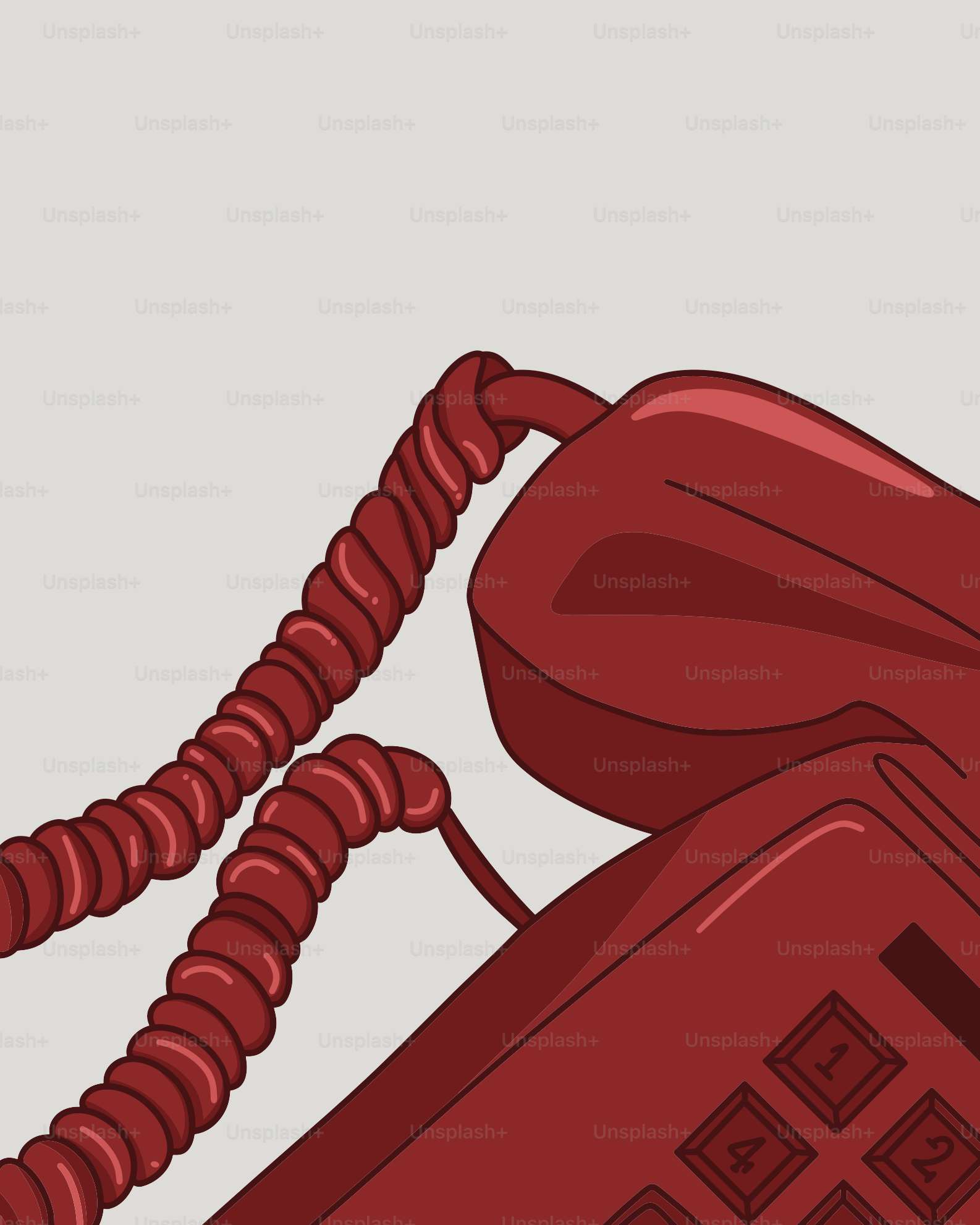 A red telephone.
