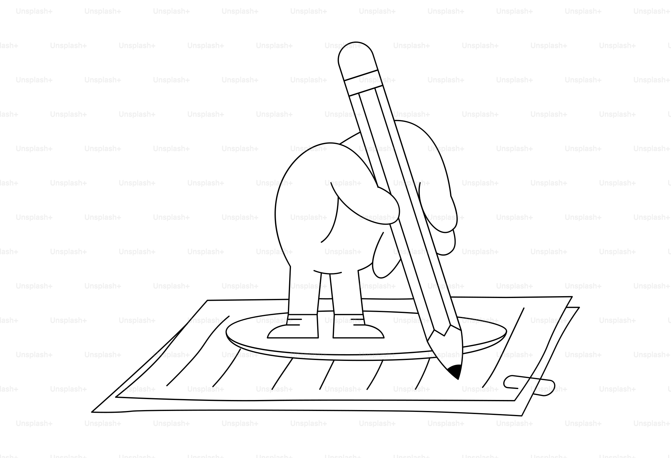 Uma mão segura um lápis e está escrevendo.