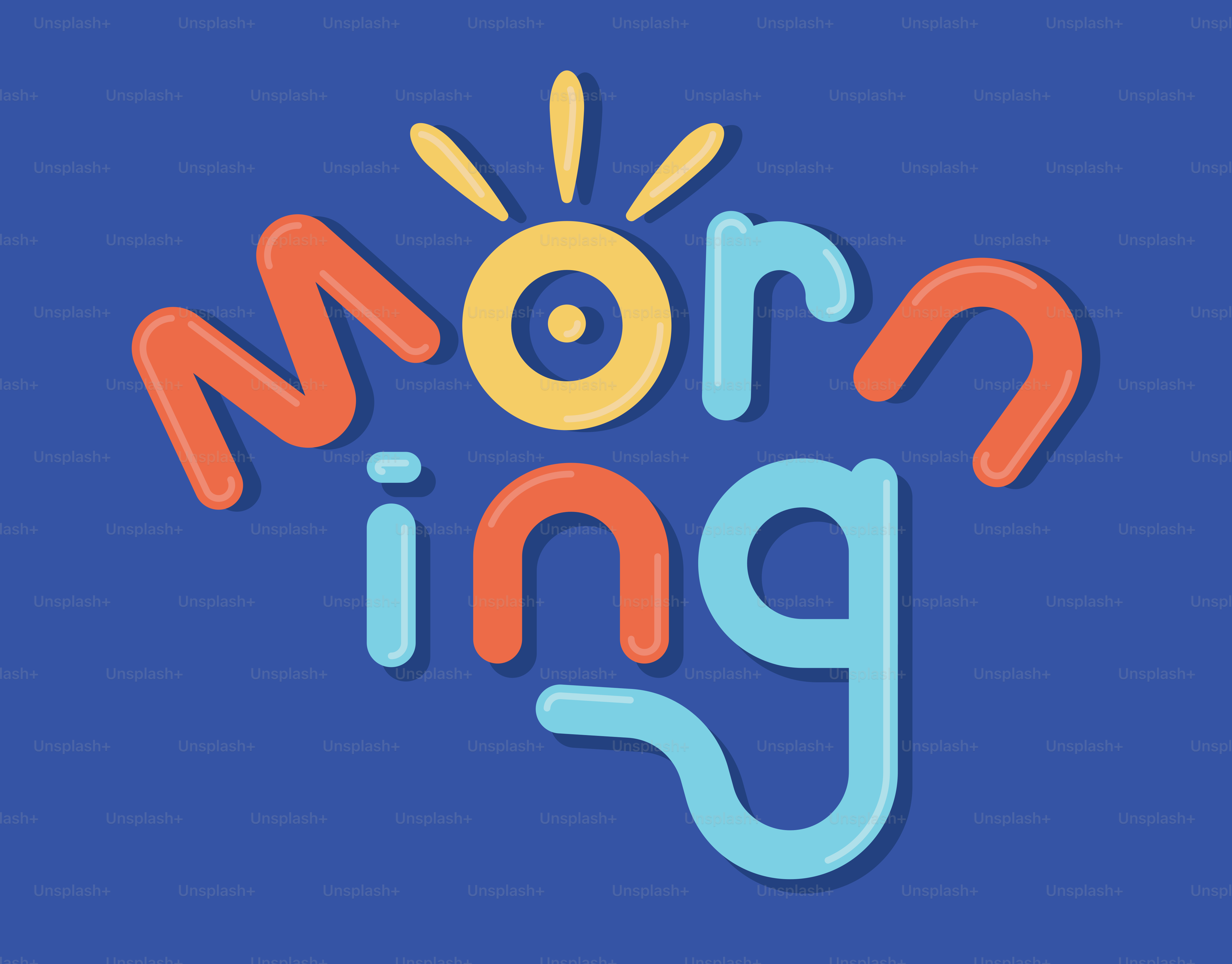 The image says "morning" with a sun.