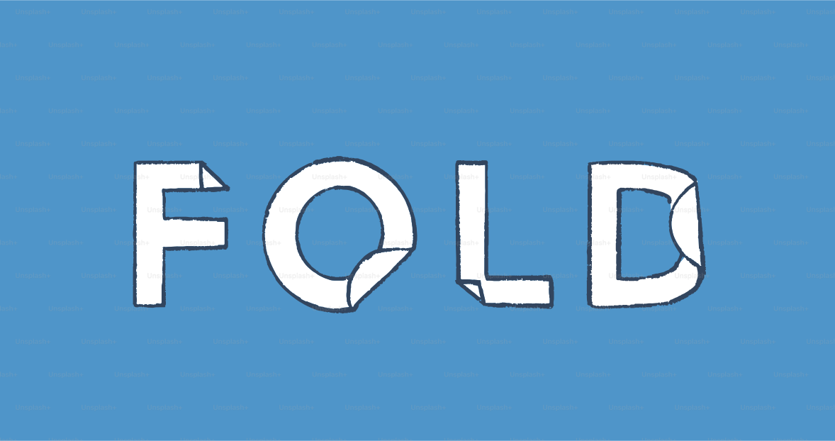 The word "fold" is shown on a blue background.