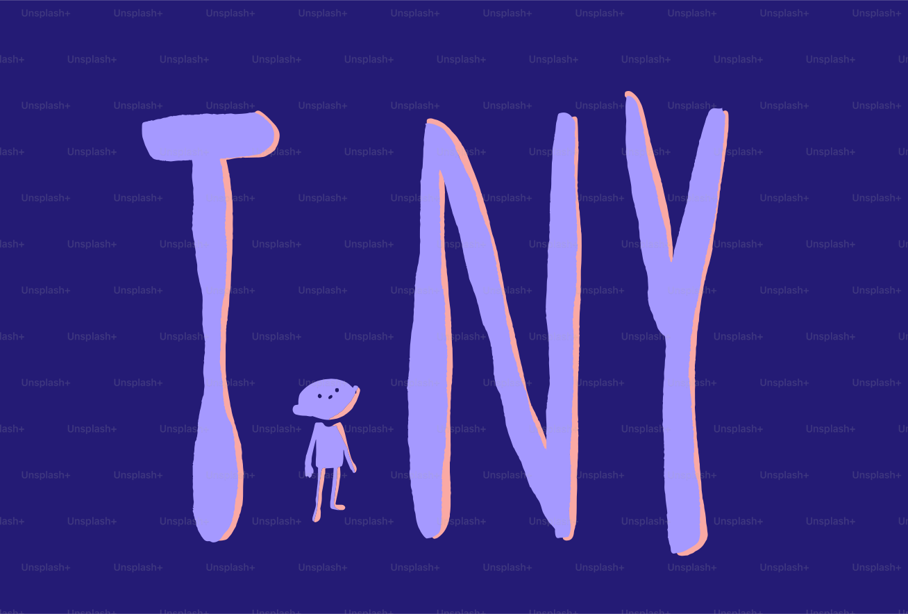 小さなニューヨーカー、t.ny、手紙のそばに立っています。