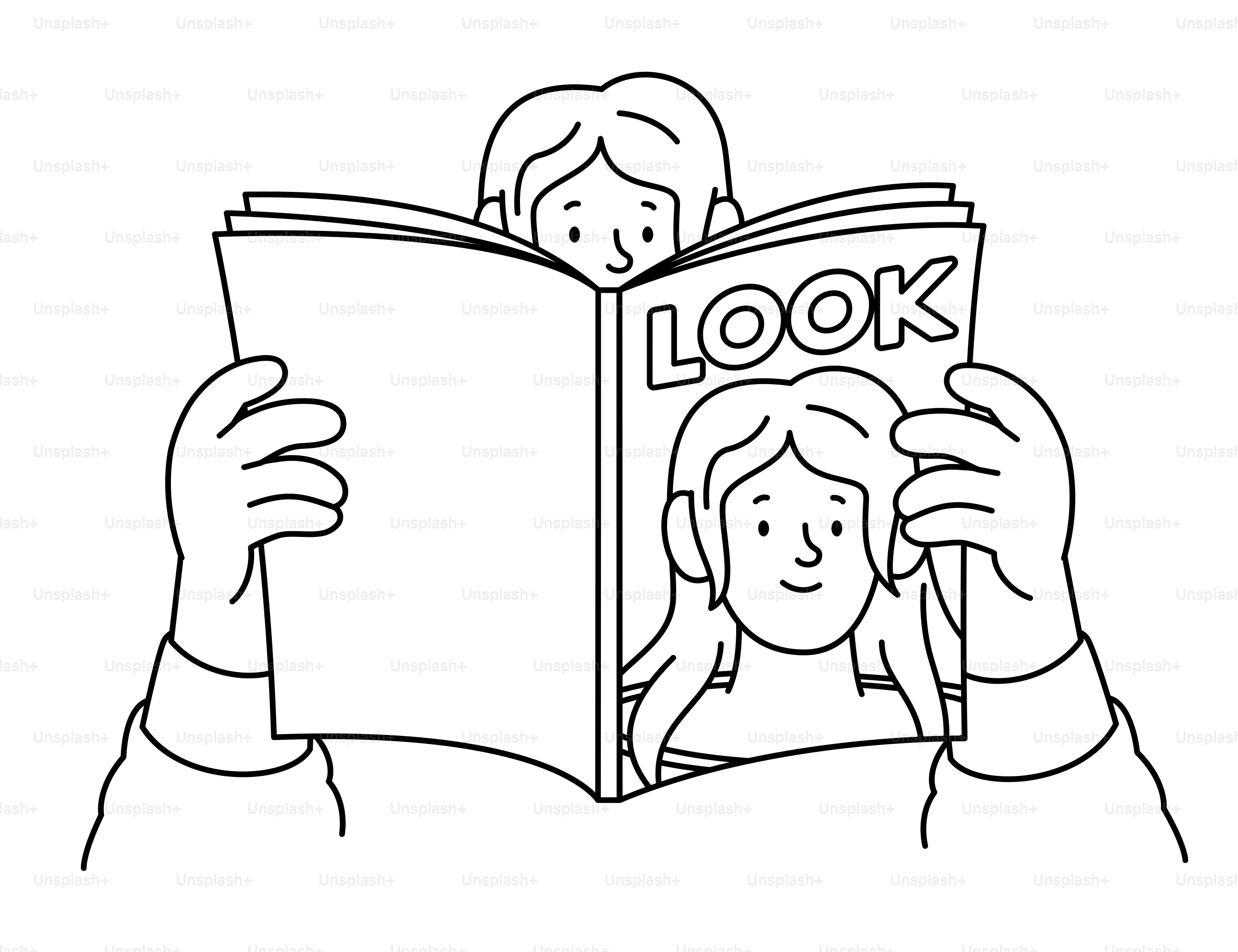 A person is reading a magazine.