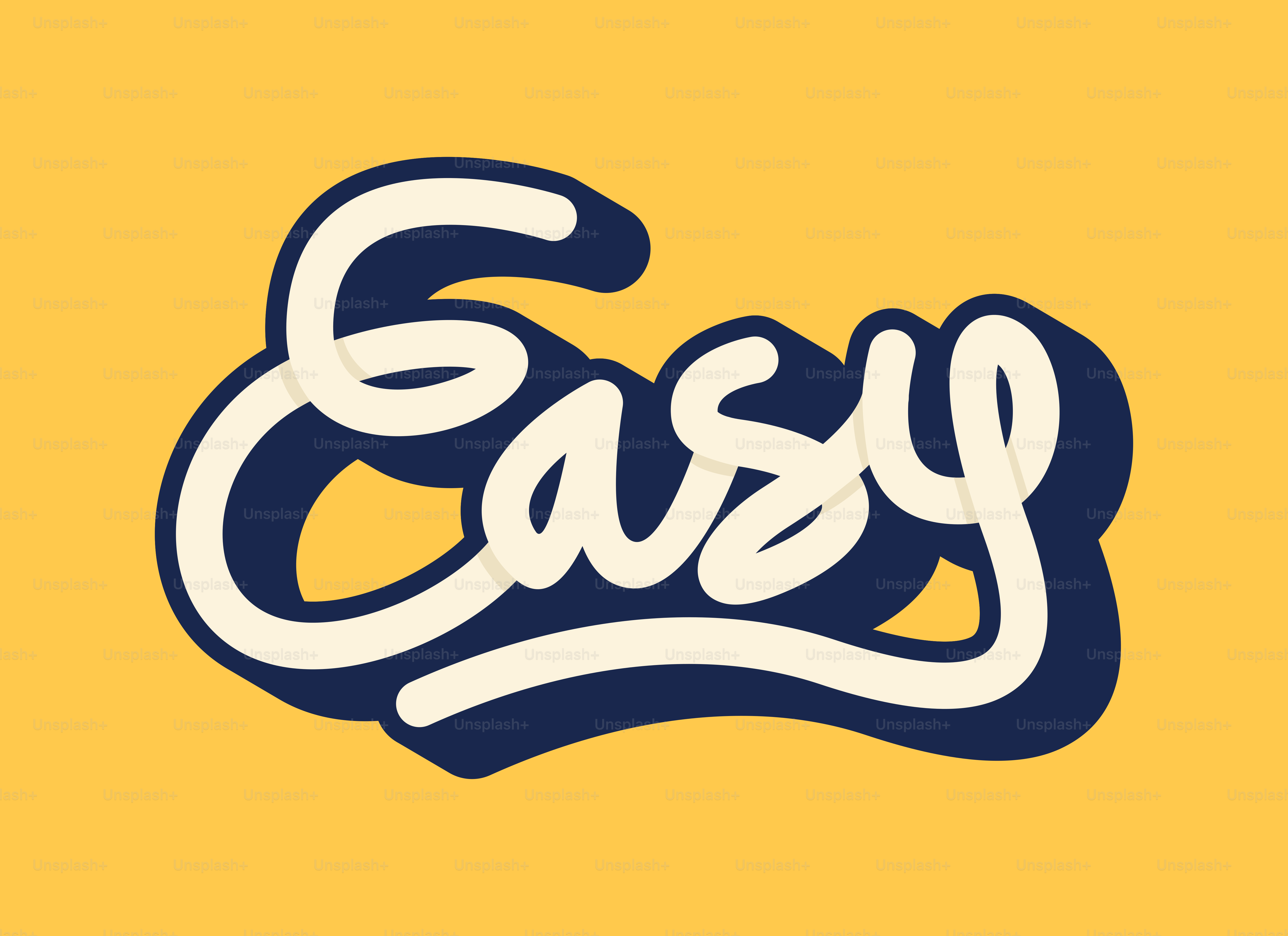 The word "easy" is written in cursive.