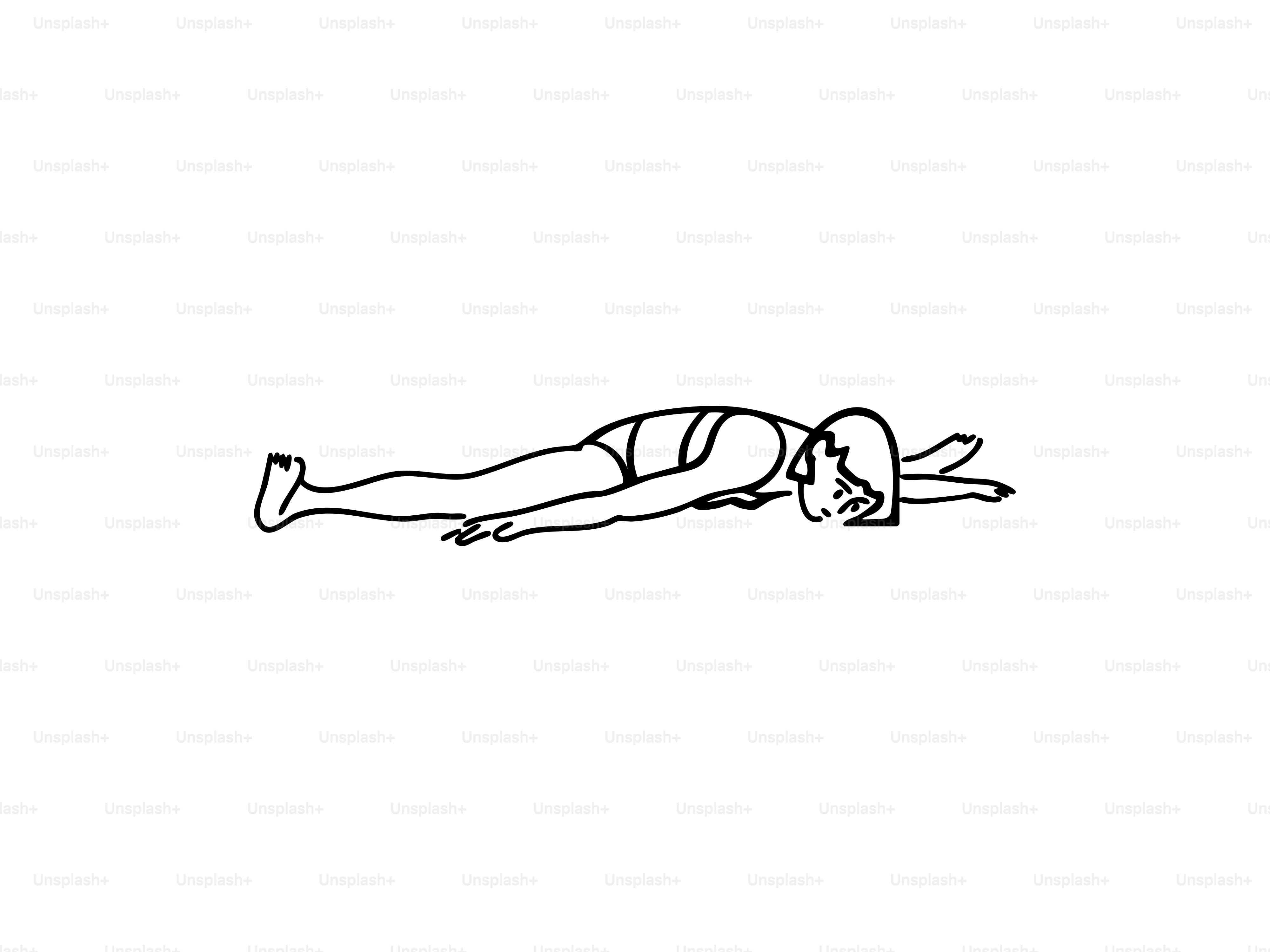 Une personne est allongée sur le ventre.