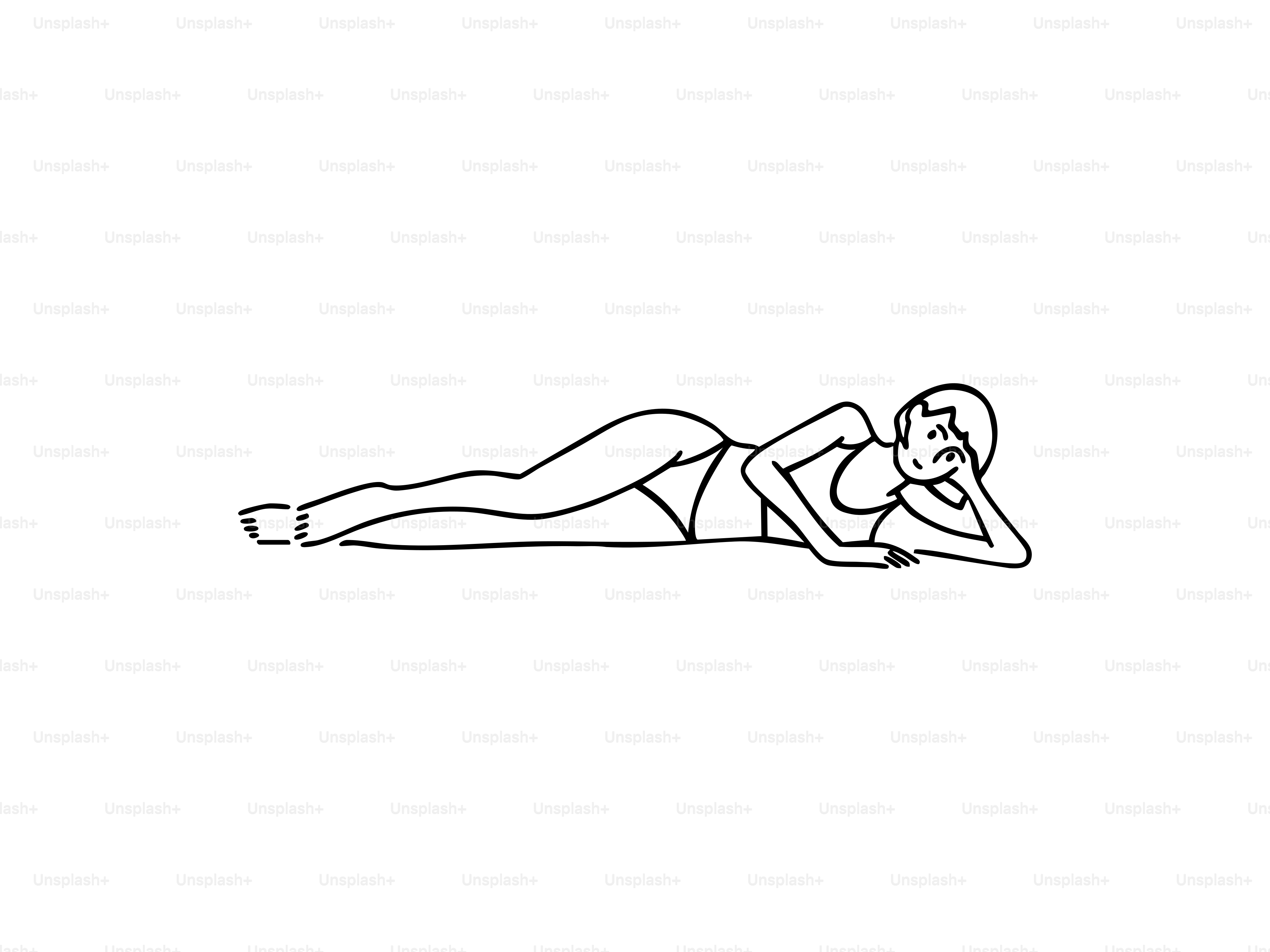 A woman is lying down and posing.