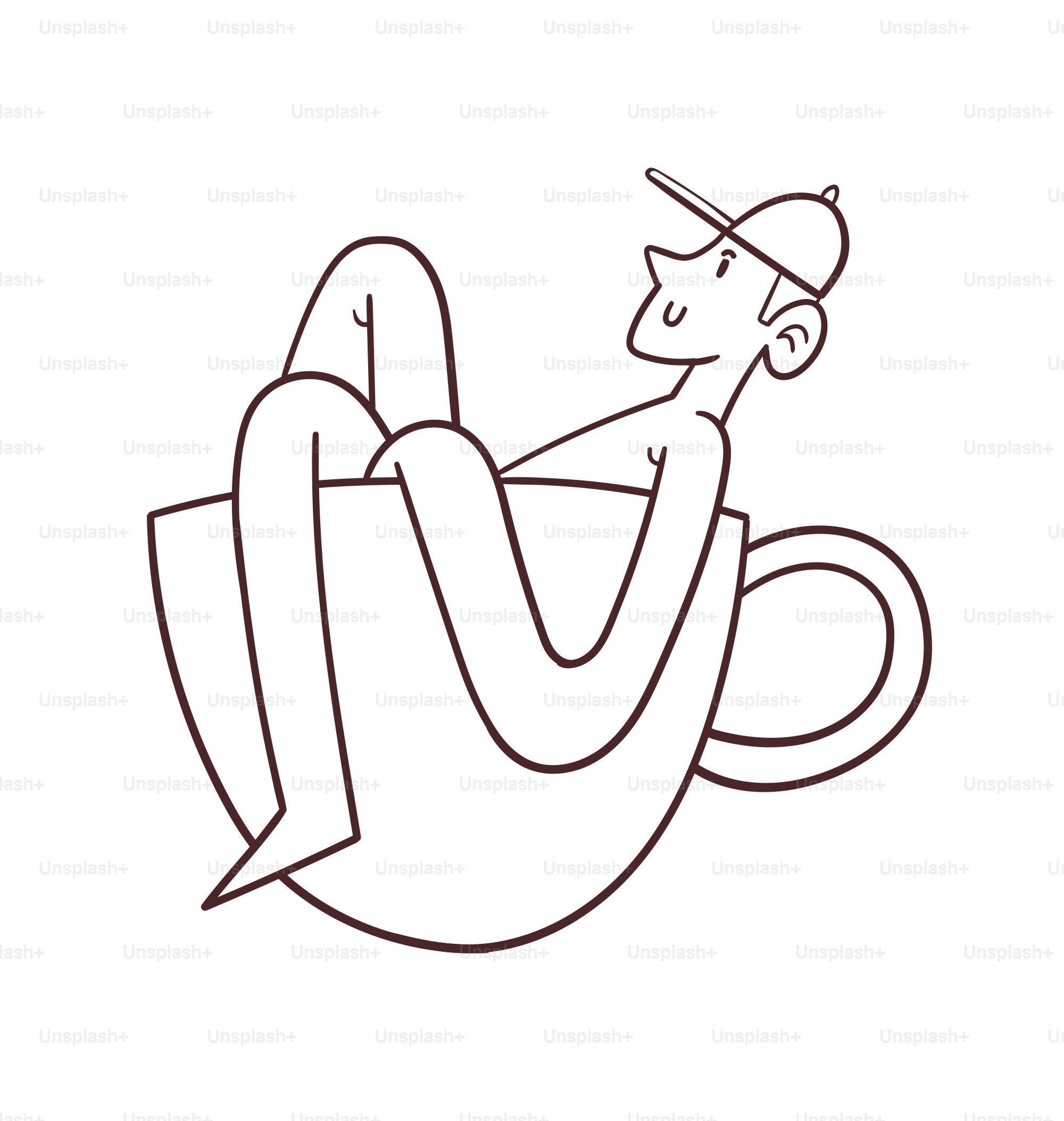 Man relaxed in a giant coffee cup.