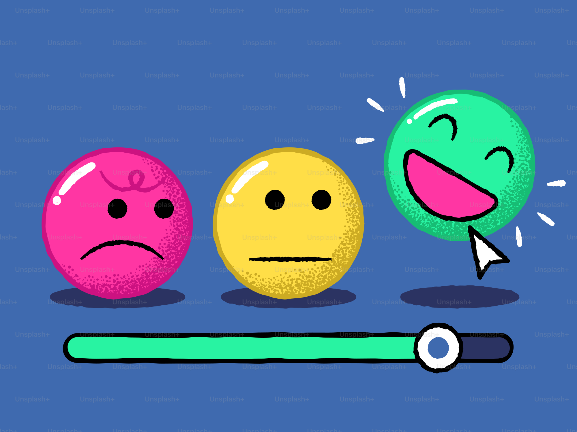 Choose a happy emoji to reflect your feelings.