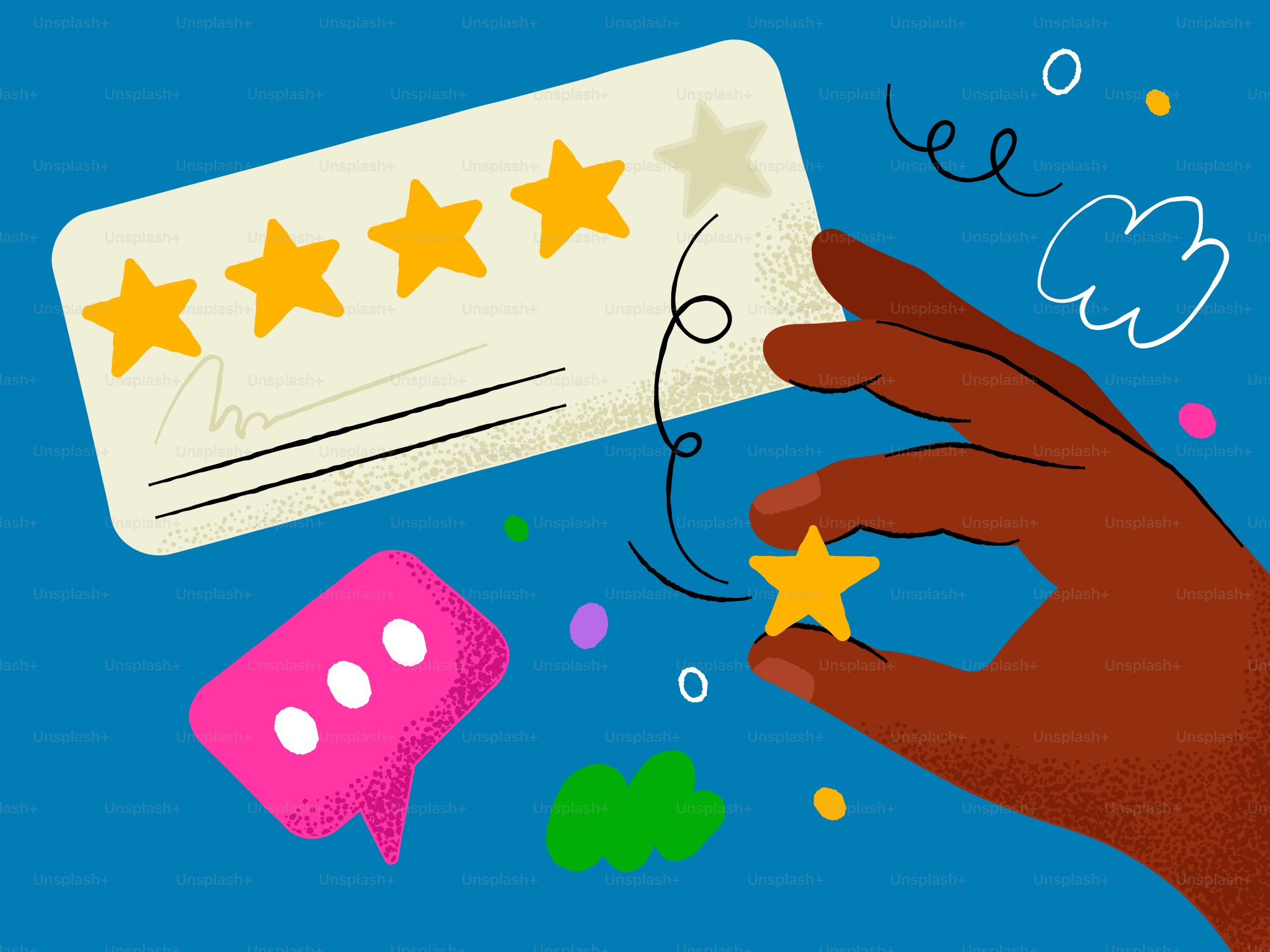 Una mano aggiunge una stella alla recensione.