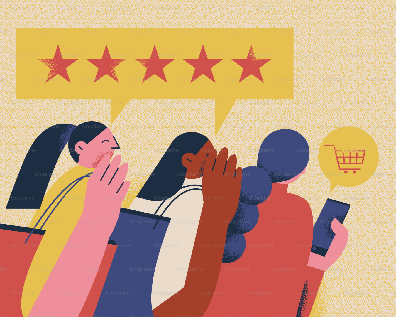 Customers give positive reviews for online shopping.