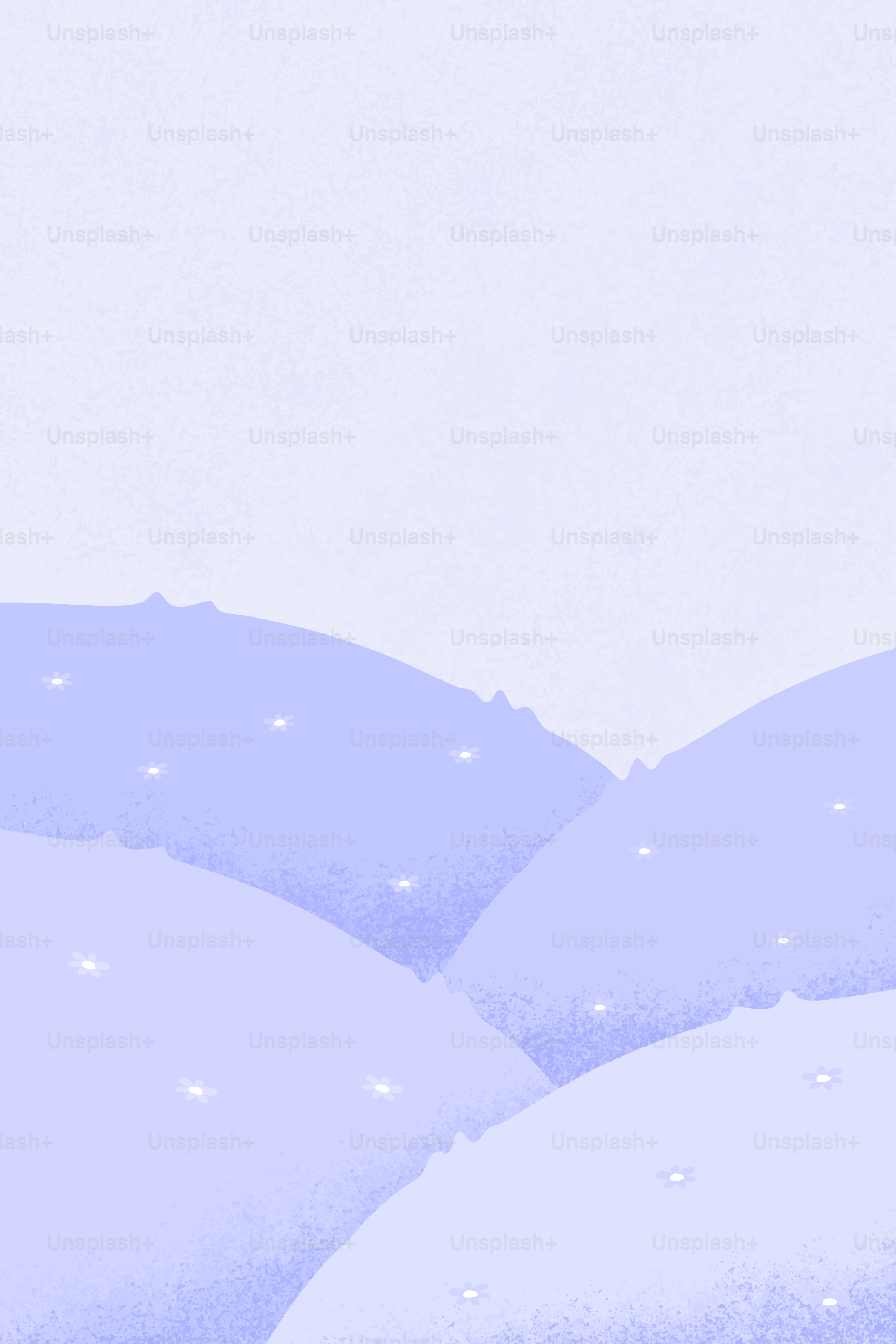 Blue hills with sparkling stars in the night.