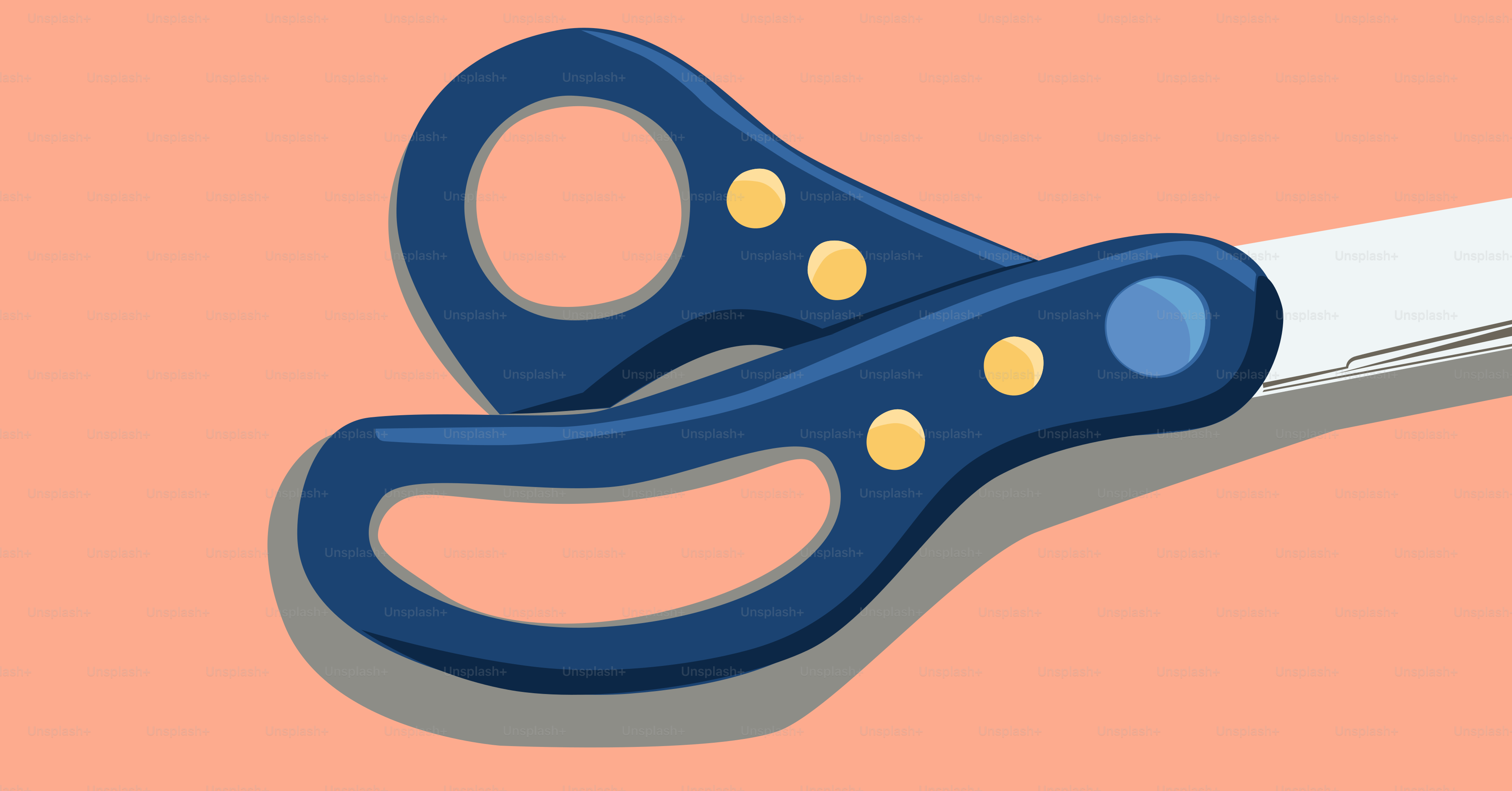 Ciseaux sur fond rose.