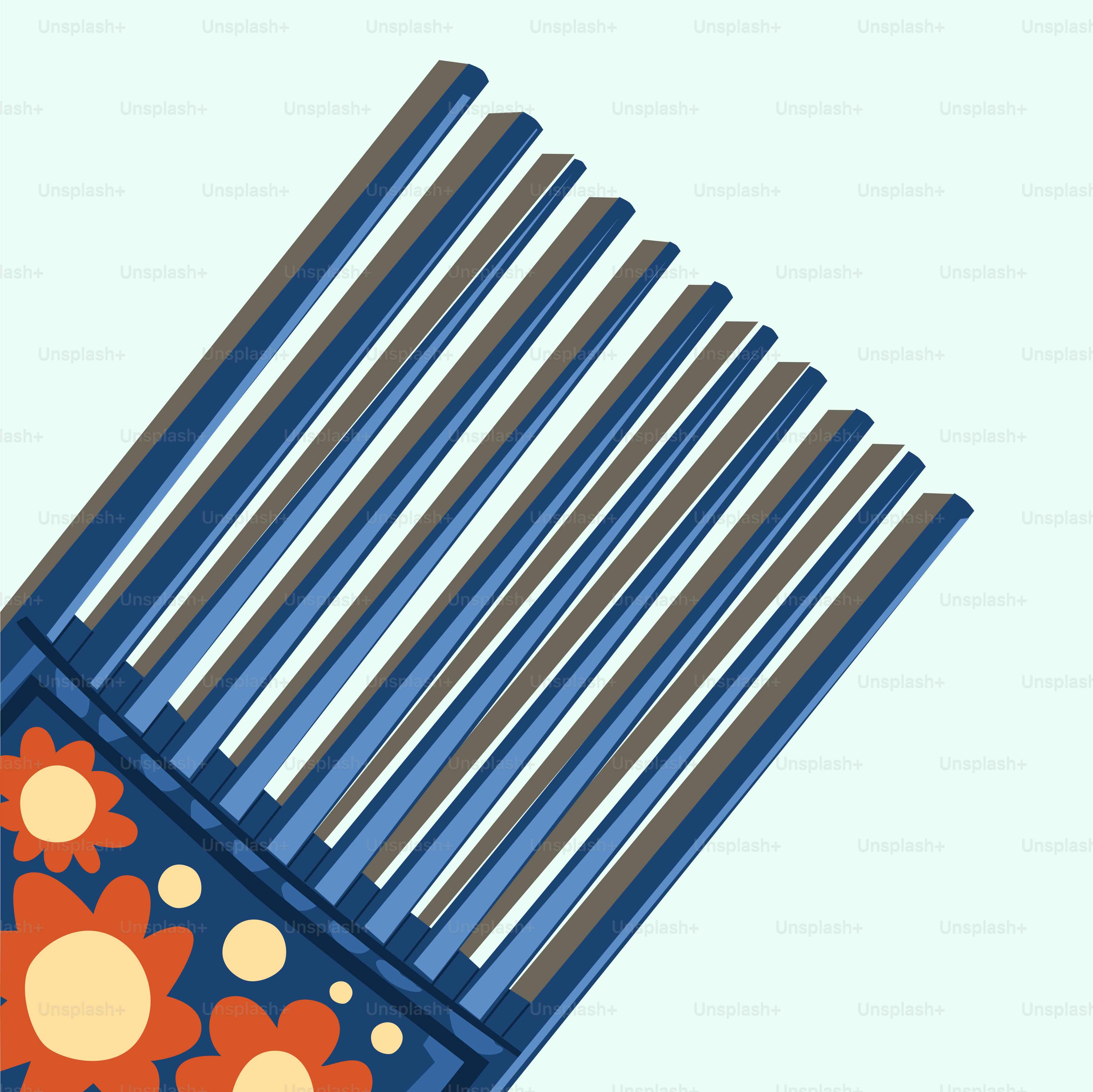 A decorative comb with floral design.