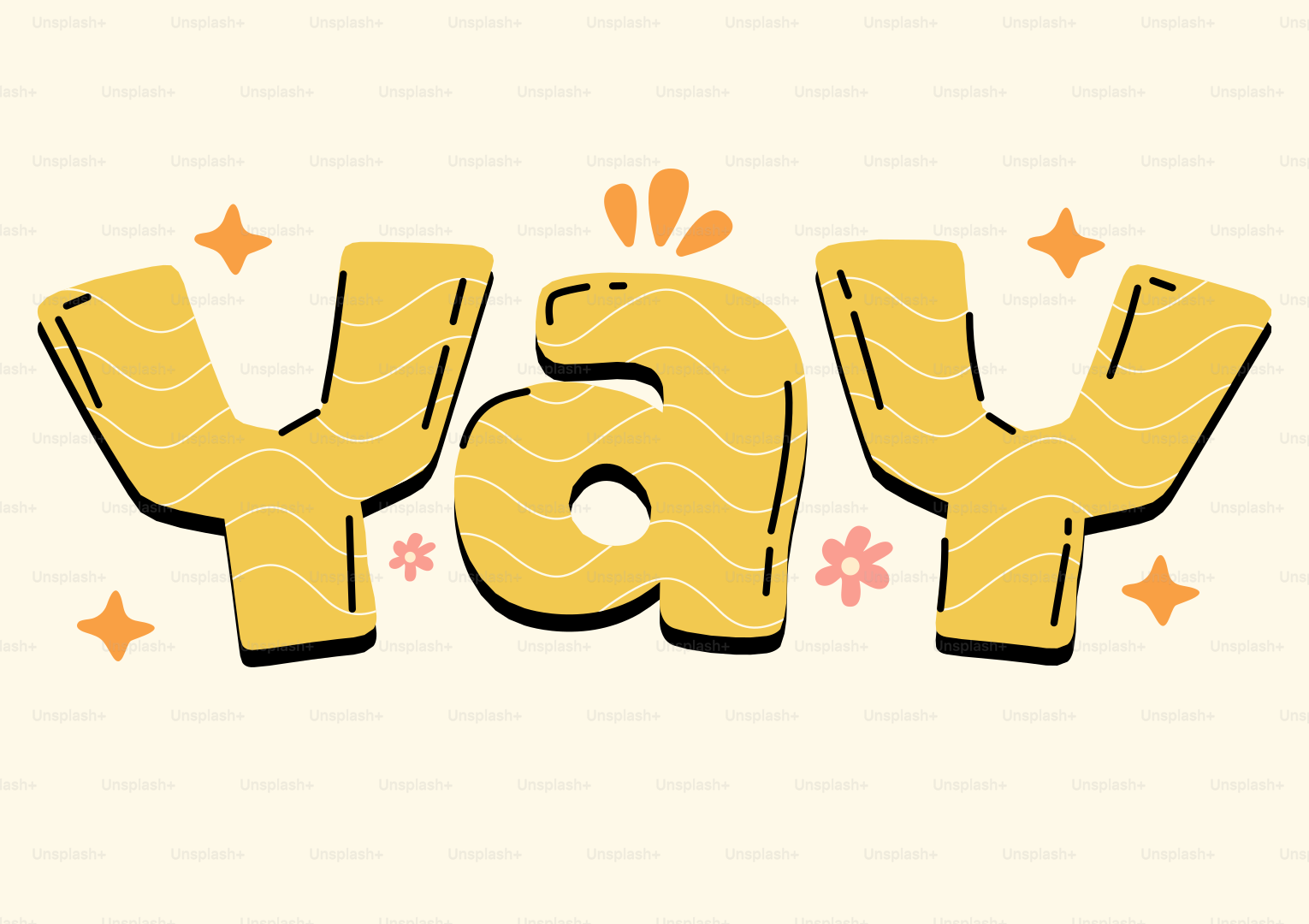 Youpi ! Un message joyeux et festif.
